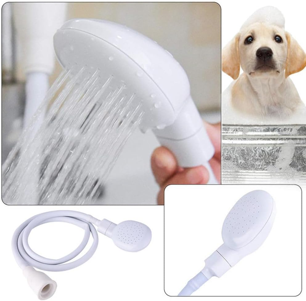 Belt Clip Badge Holder,Portable Rubber Hose Nozzle, Pet Shower Head Single Tap Shower Spray Hose, Shampoo Sprayer Quick Contact Nozzle Handheld Showerhead, Handheld Showerhead image number 2
