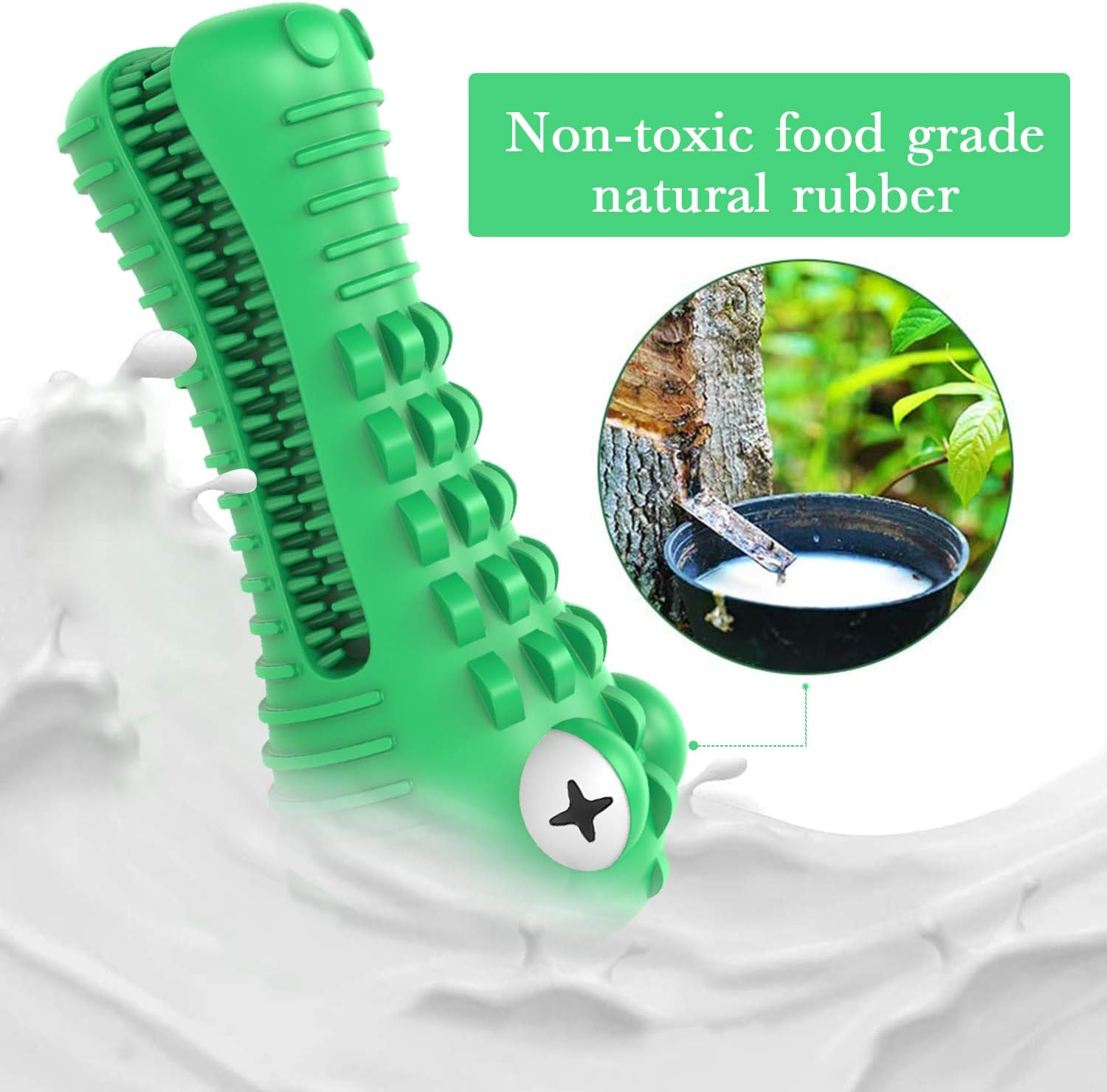 Squeaky Dog Toys for Large Medium Dogs,Tough Indestructible Dog Chew Toys Dog Teeth Cleaning Toothbrush for Dog Dental Care/0 image number 2