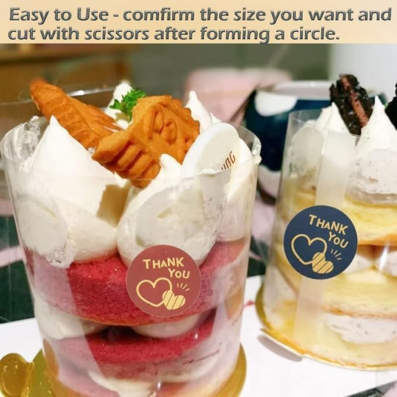 4 Rolls Cake Collars - Transparent Cake Surrounding Sheet for Baking - 6CM/8CM/10CM/15CM Non-Edible Chocolate Mousse Collar, Durable & Flexible Baking Essential for Home Bakers & Chefs (10M/Roll) image number 4