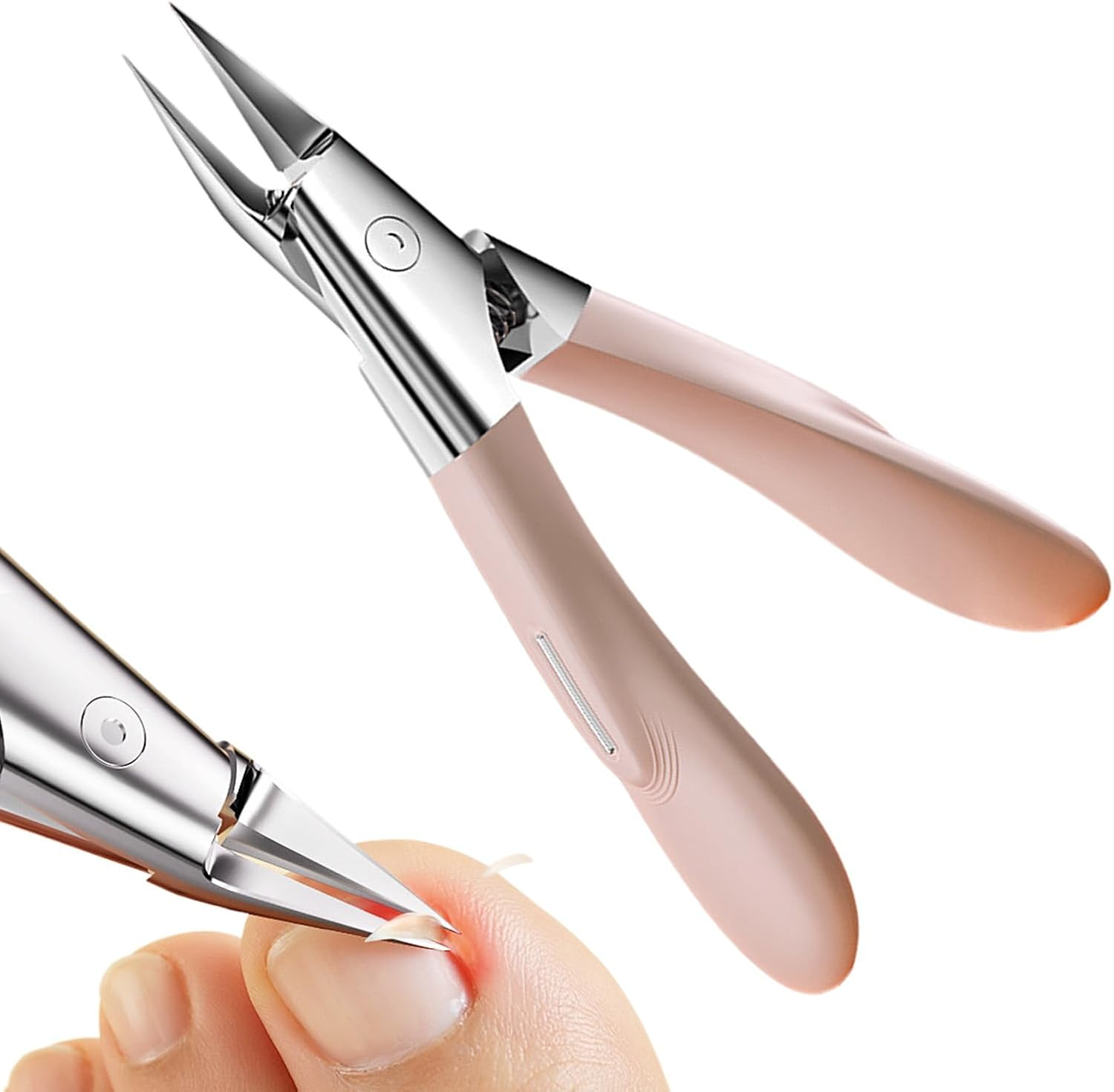 Curved Nail Clippers - Precise Toenail Trimmer | Ergonomic Precision Fingernail Cutter for Thick Ingrown Nail Seniors Kids Men Home Salon Travel Manicure Pedicure