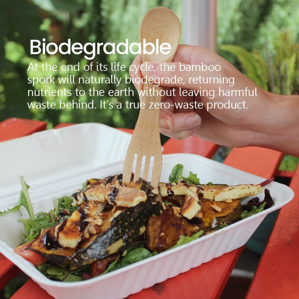 Eco Basics White Magic Reusable Bamboo Spork image number 3