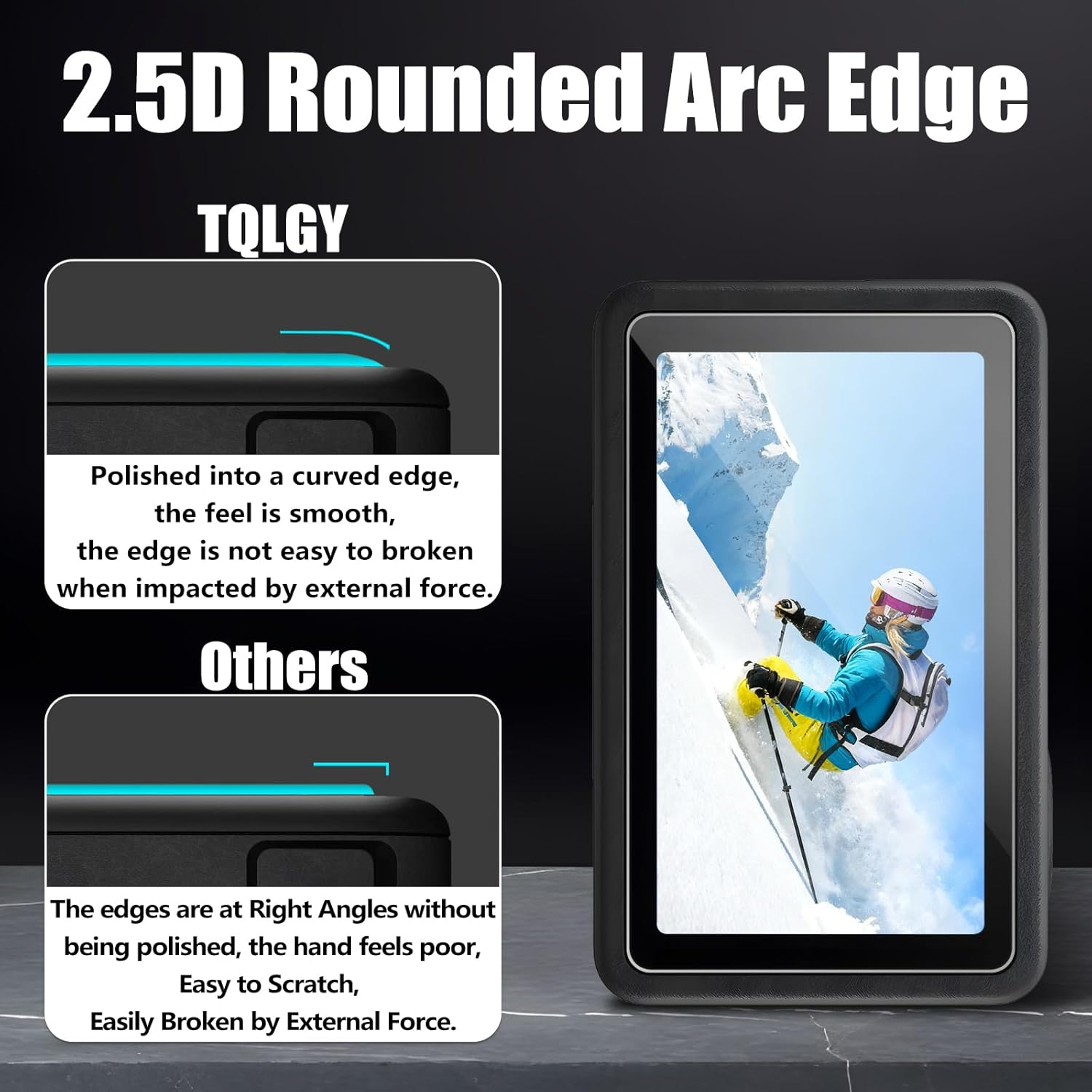 TQLGY Tempered Glass Screen Protector for DJI Osmo Action 6 Accessories with Camera Lens Protector, Ultra HD, Anti-Scratch, Bubble-Free Installation, 3-Pack Each image number 3