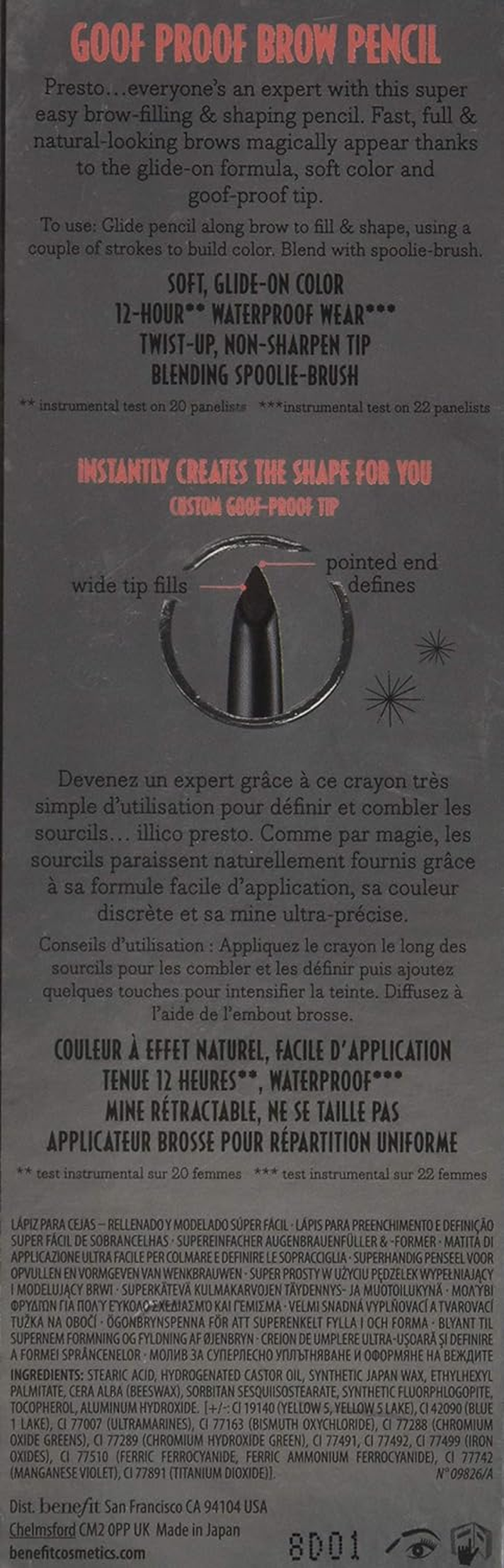 Benefit Goof Proof Brow Pencil -# 5, Deep 0.34G