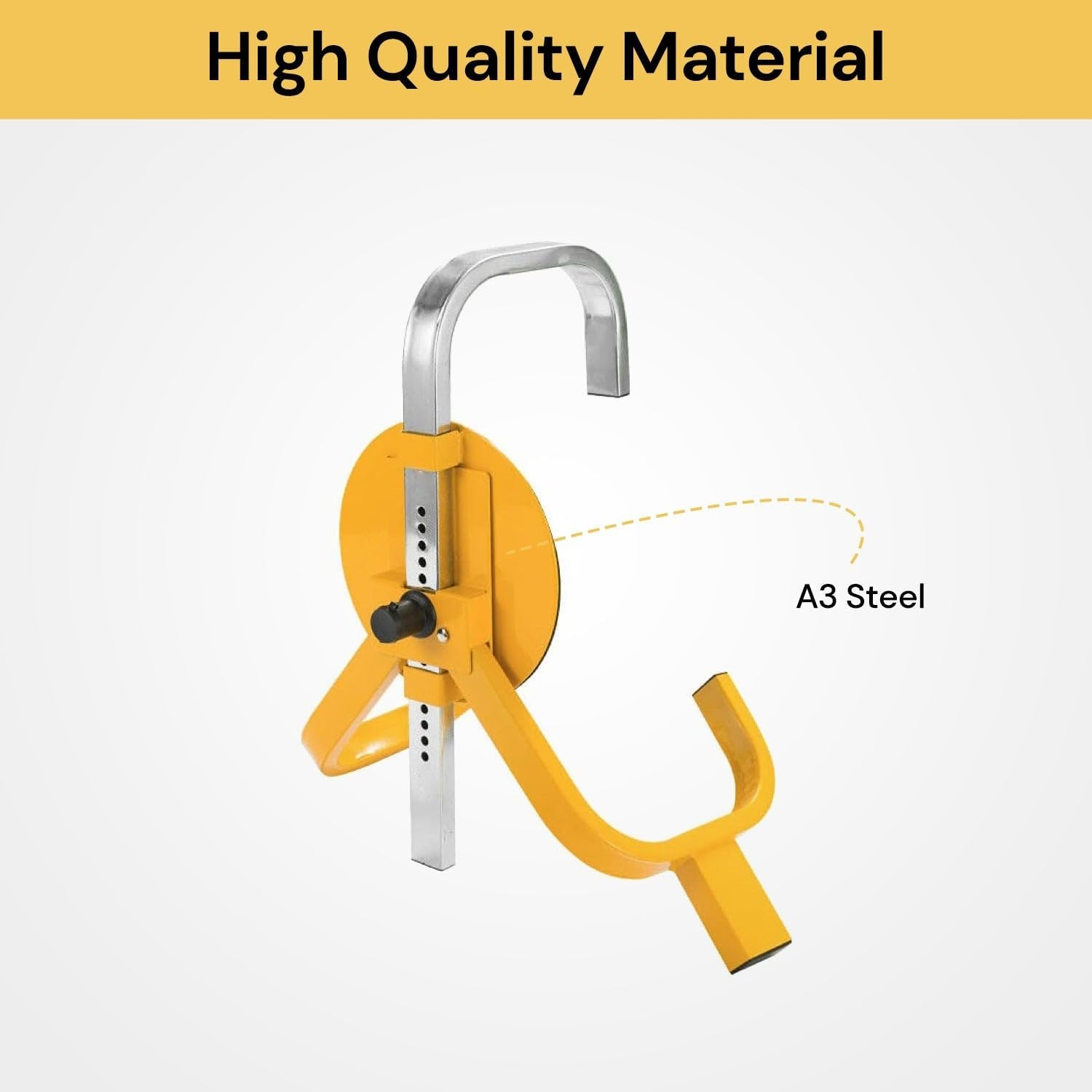 EZONEDEAL Wheel Clamp Wheel Lock Trailer Lock Extendable Heavy Duty 13" - 15" Steel Car Van Safety anti Theft Deterrent for Caravan Trailer Cars Small Wheel with 2 Keys image number 5