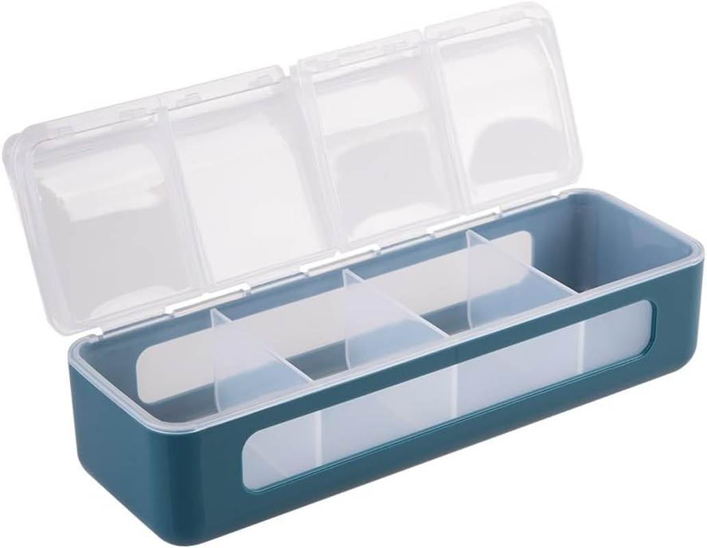 Melii Luxe 4 Compartment Snackle Box - Blue image number 4