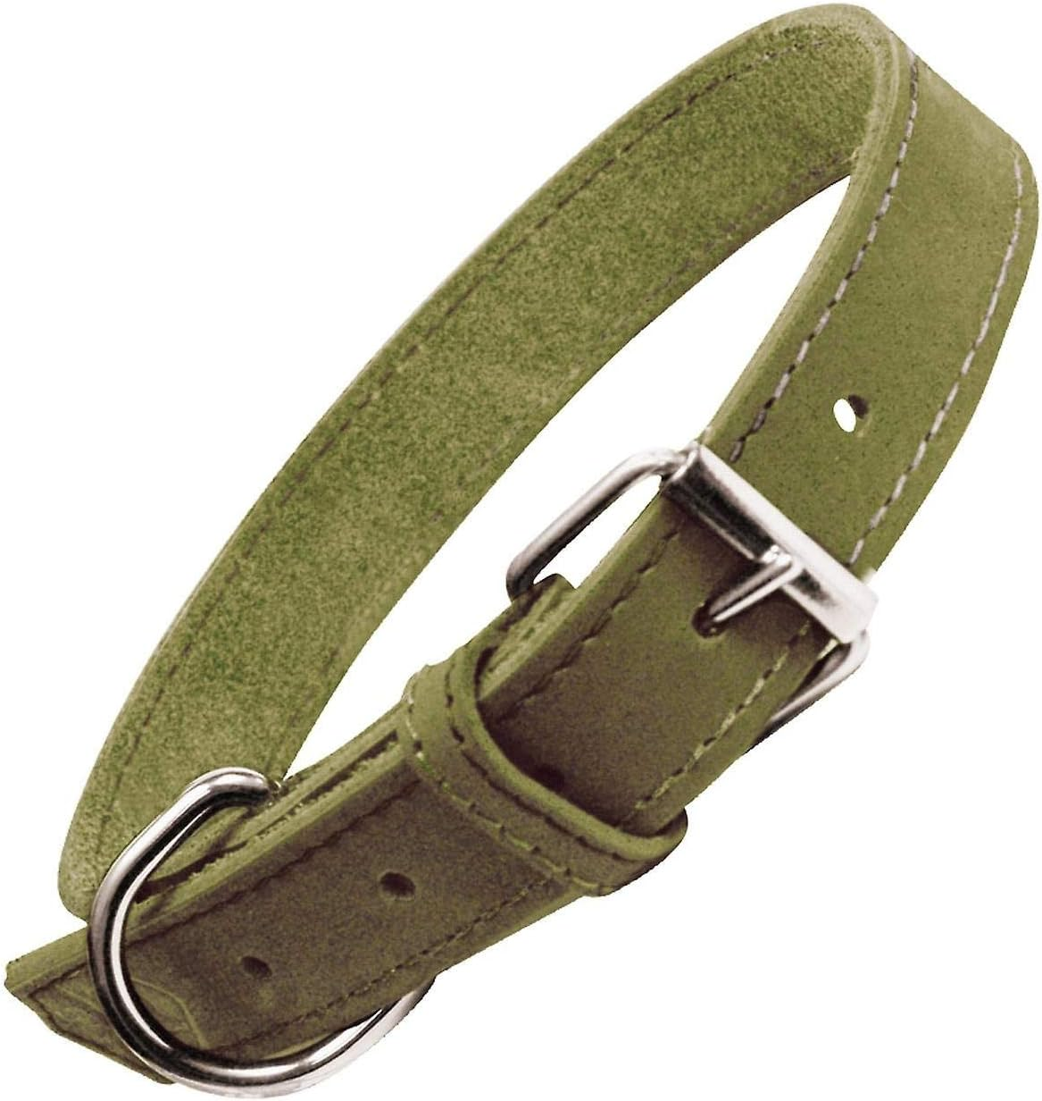 Gloria Nubuck Leather Dog Collar (60Cm) (Green), Green, 7 3/8 image number 1