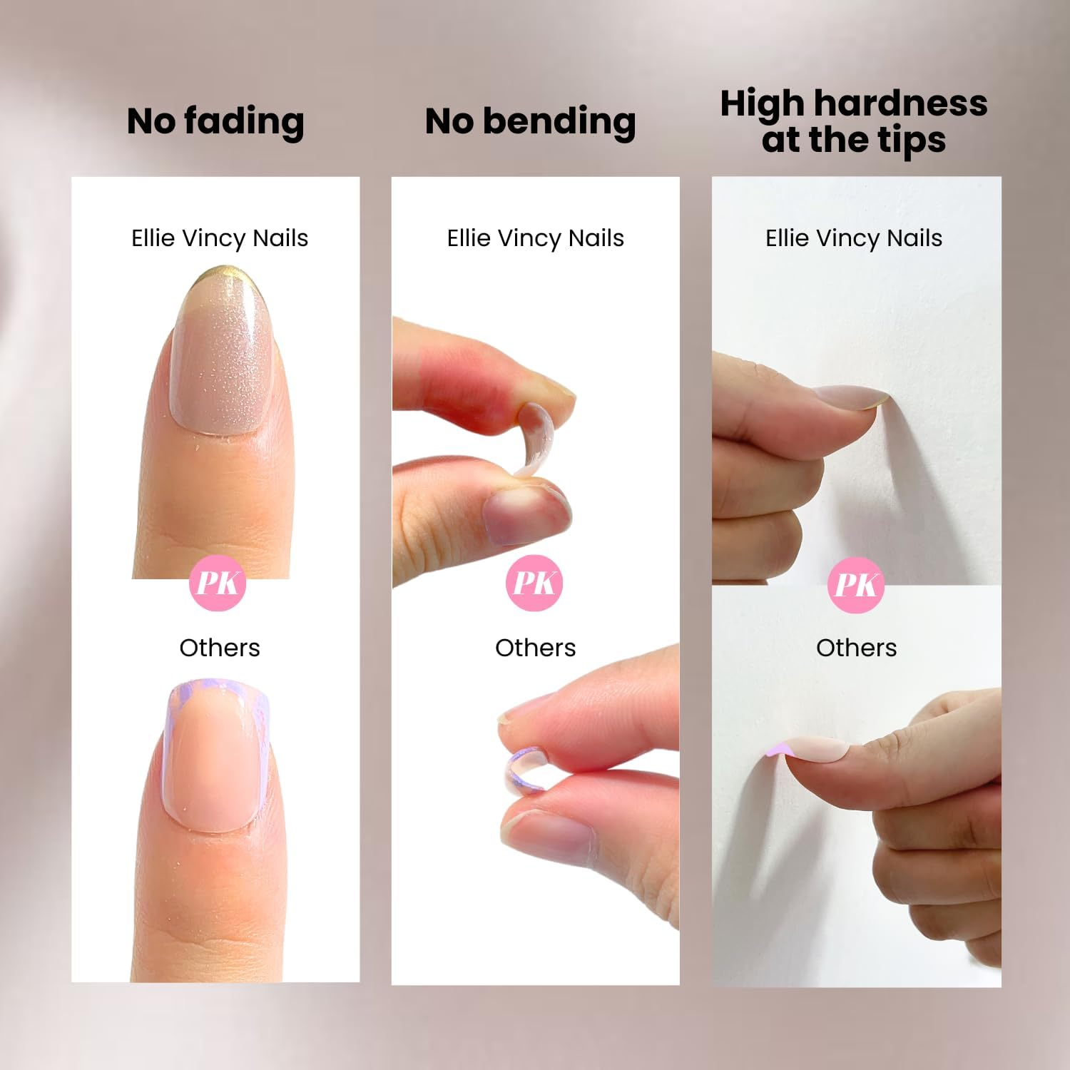 Press on Nails - Blue Glazed, Short Almond Shape, Reusable Nails in 15 Sizes - 30 Nail Kit with Glue and Sticky Tabs