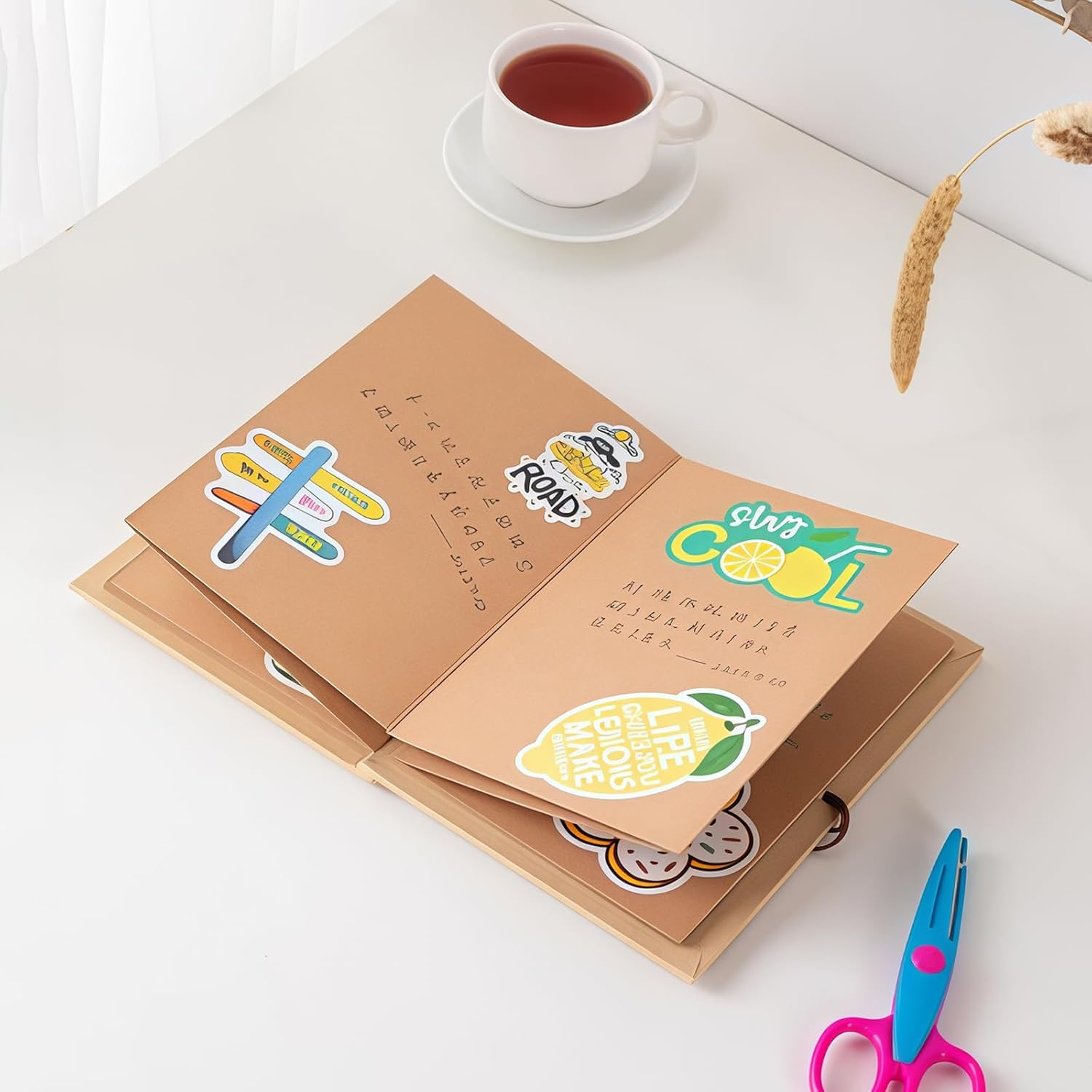 Blank Book for Gluing, 12 X 18 Cm Kraft Paper Hardcover Photo Albums, Small Photo Book for Gluing, Foldable Album, Photo Album for Birthday Gift, Graduation, Wedding, Graduation (34 Pages) image number 3