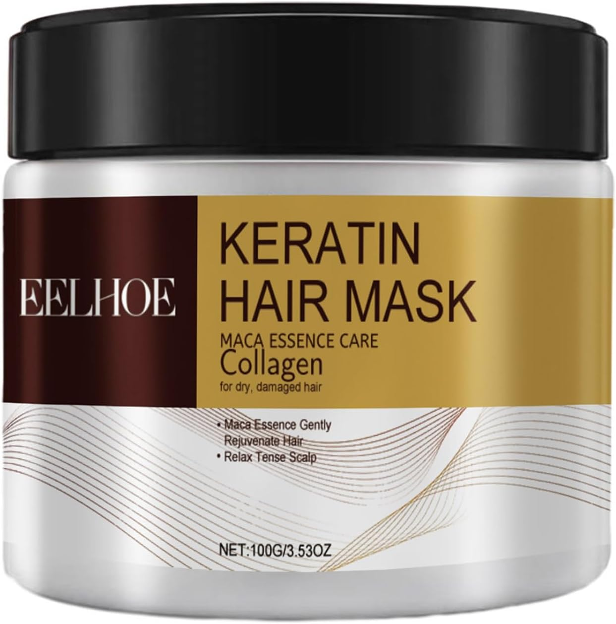 RWGKCDB Collagen Hair Mask for Damaged Hair, Deeply Moisturizing and Repairing Coconut Oil Hair Mask, Suitable for Dry and Damaged Hair of All Hair Types (Size : 1Pcs) image number 1