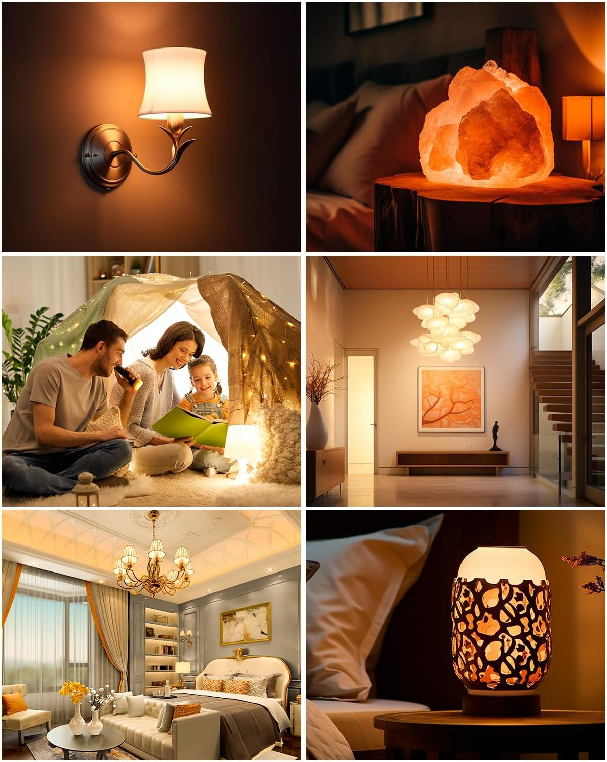 Tobebright 1W E27 Vintage Golf Ball Bulb, G40 E27 LED Screw Bulb Warm White 2200K Amber, 10W Equivalent, SES Low Watt Light Bulbs for Night Light, Home Ceiling Chandelier, Non-Dimmable, 2 Pack image number 5