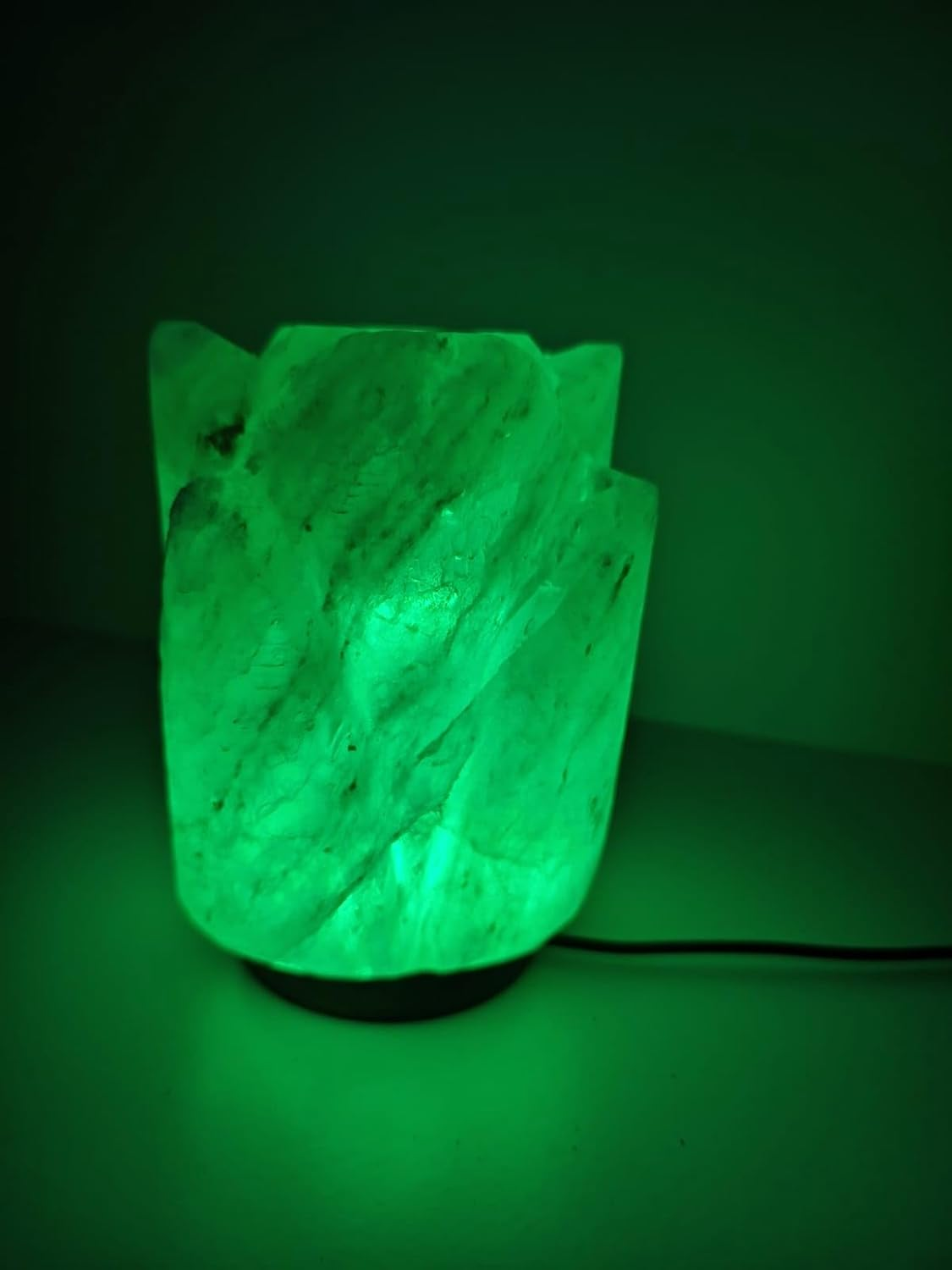 2-3 KG Premium Multi-Colour Lotus Salt Lamp 100% Authentic, Handcrafted from the Foothills of the Himalayas Beautifully Hand Craft Lilly Flower Comes with Complete Electric Fitting image number 2