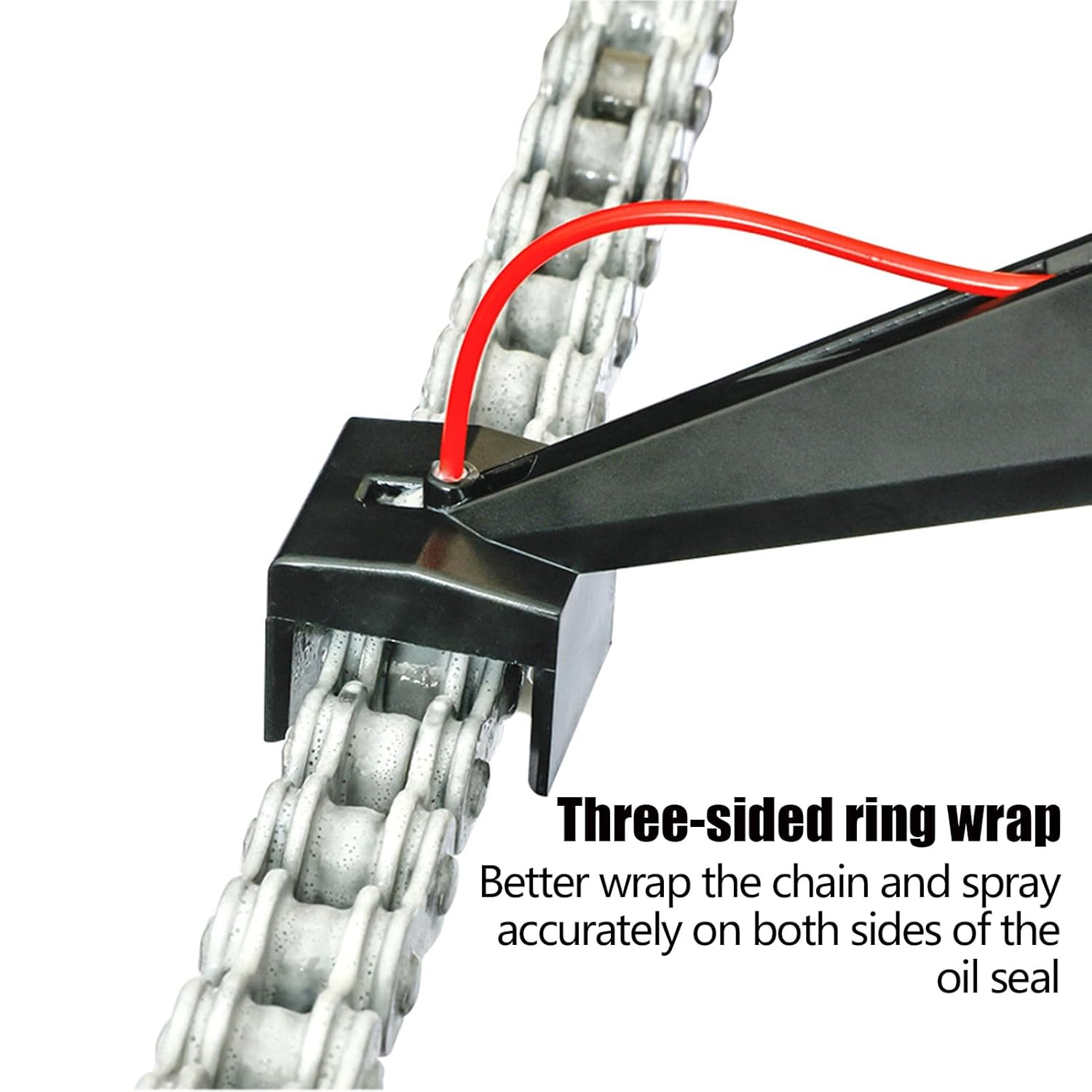 Motorcycle Chain Cleaner Tool - Portable Chain Maintenance Brush, Bike Lubrication Device | Reusable Lube Applicator Kit, Heavy-Duty Cleaning Tool, Maintenance Accessory Set image number 6