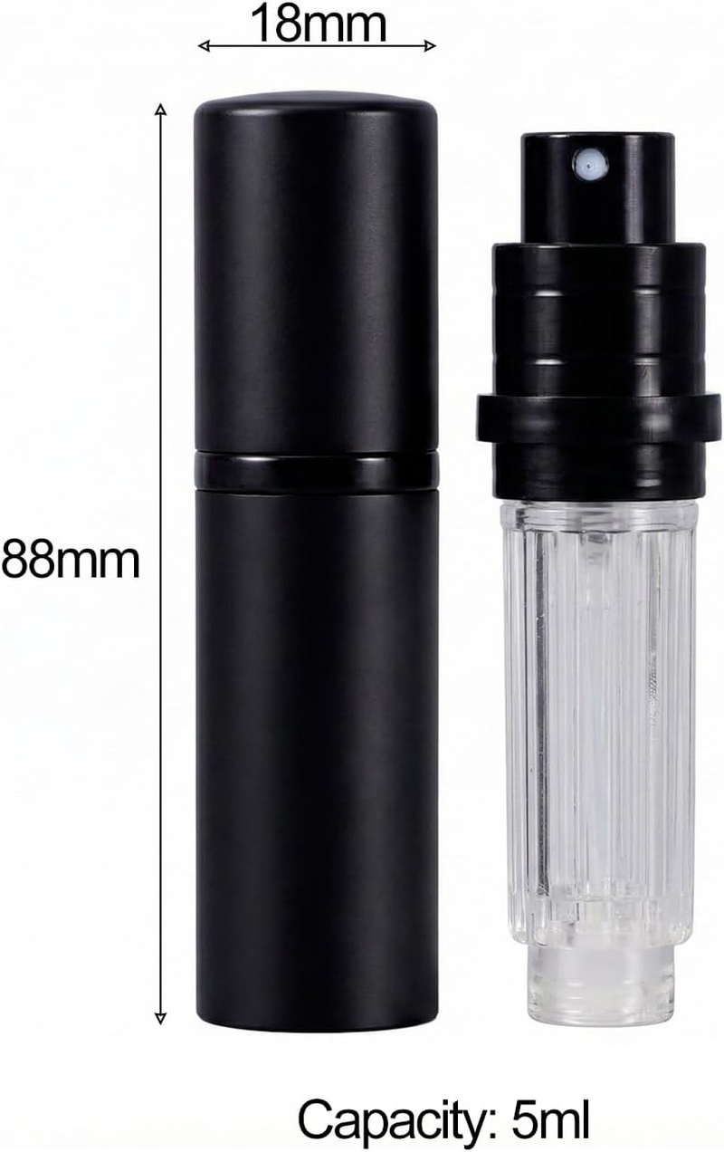 Yxvyxymyxxg​ Refillable Travel Perfume Atomizer - 5ML Leak Proof Portable Spray Bottle, Easy to Use & Carry for On-The-Go, for Men and Women image number 4