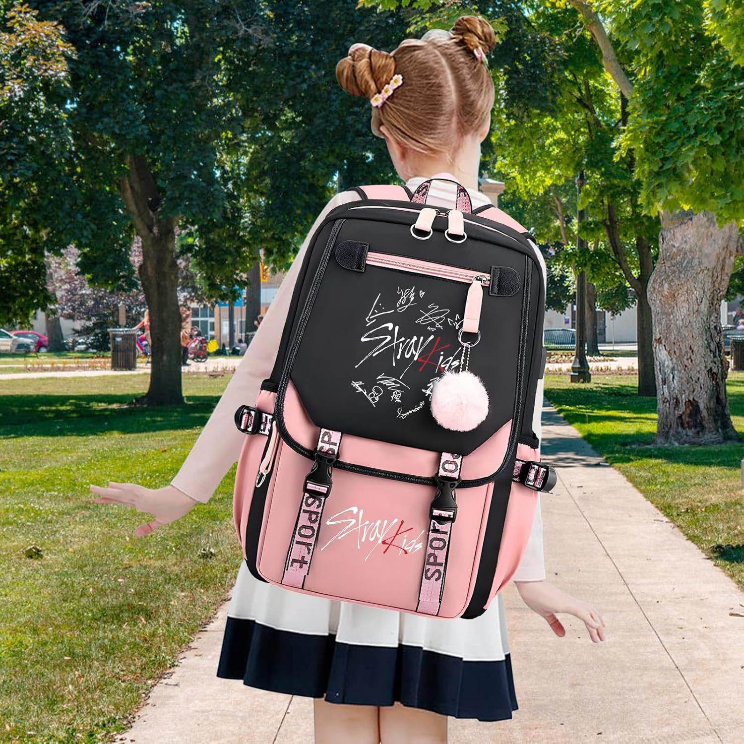 SERTAS Stra-Y Ki-Ds Backpack Merchandise K-Pop Fan Gifts Bag Korean Lightweight Travel Daypack for Stray Fans image number 4