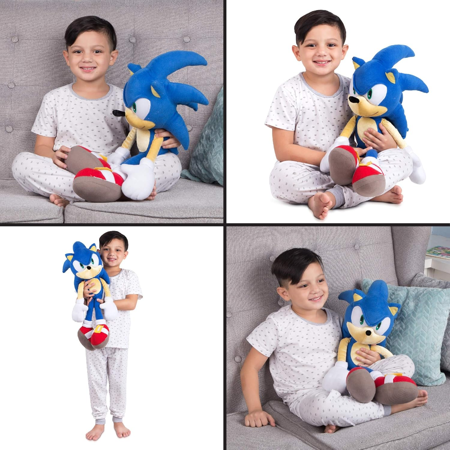 Franco Kids Bedding Super Soft Plush Cuddle Pillow Buddy, One Size, Sonic the Hedgehog