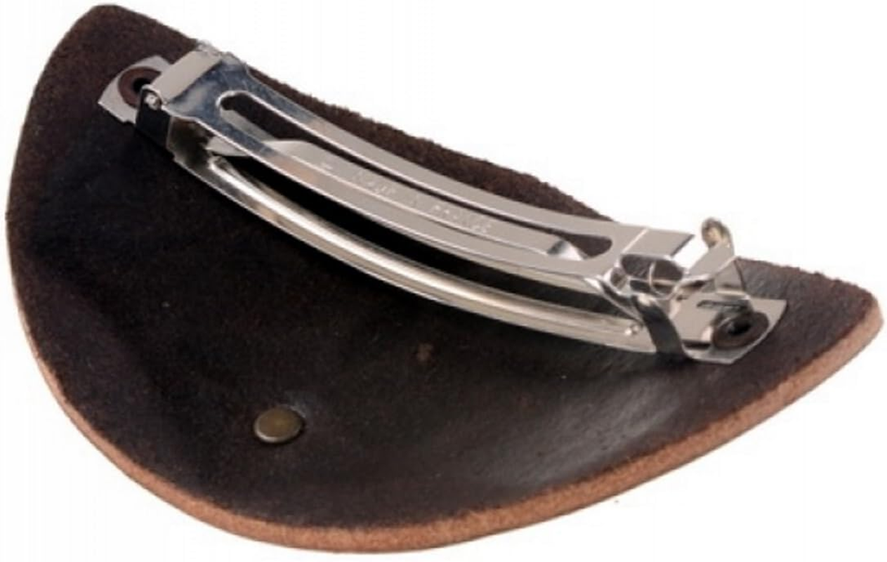 Viking Black Hair Clip with Large Fitting/Clip in Viking Age Style/Midgard Snake (Black) image number 1