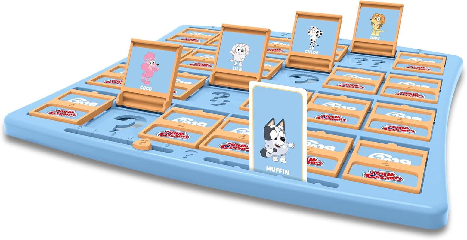 Winning Moves Guess Who? Bluey Edition - Guessing Board Game about Your Favourite Characters from Bluey - 2 Players Aged 6+