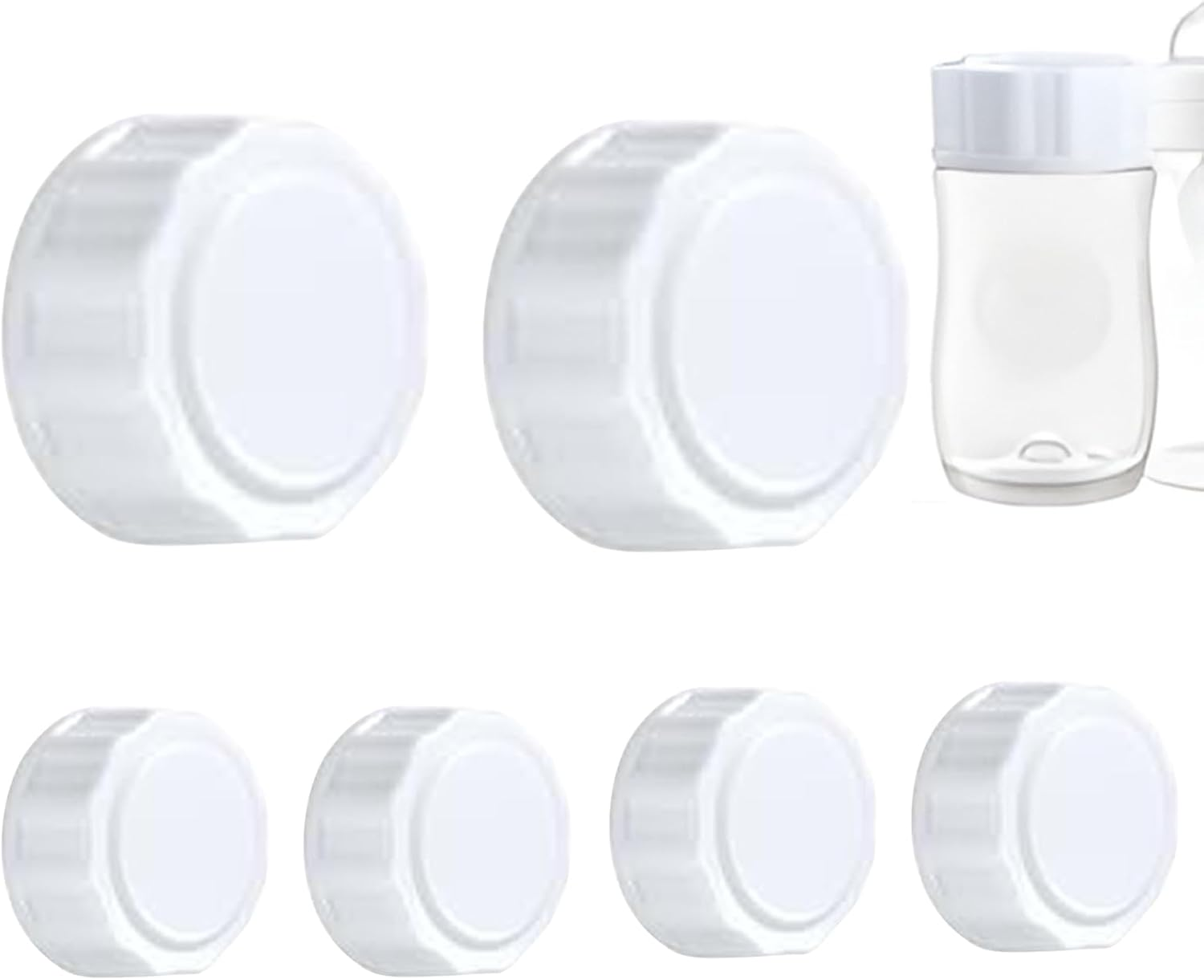 Caps, Baby Bottle Covers, Leakproof Milk Lids, 18.3/14.2/8.5 Cm Toddler Drink Seals, Replacement Travel, 6-Pack Assorted, Ideal for Car, Plane, Business and Vacation Use