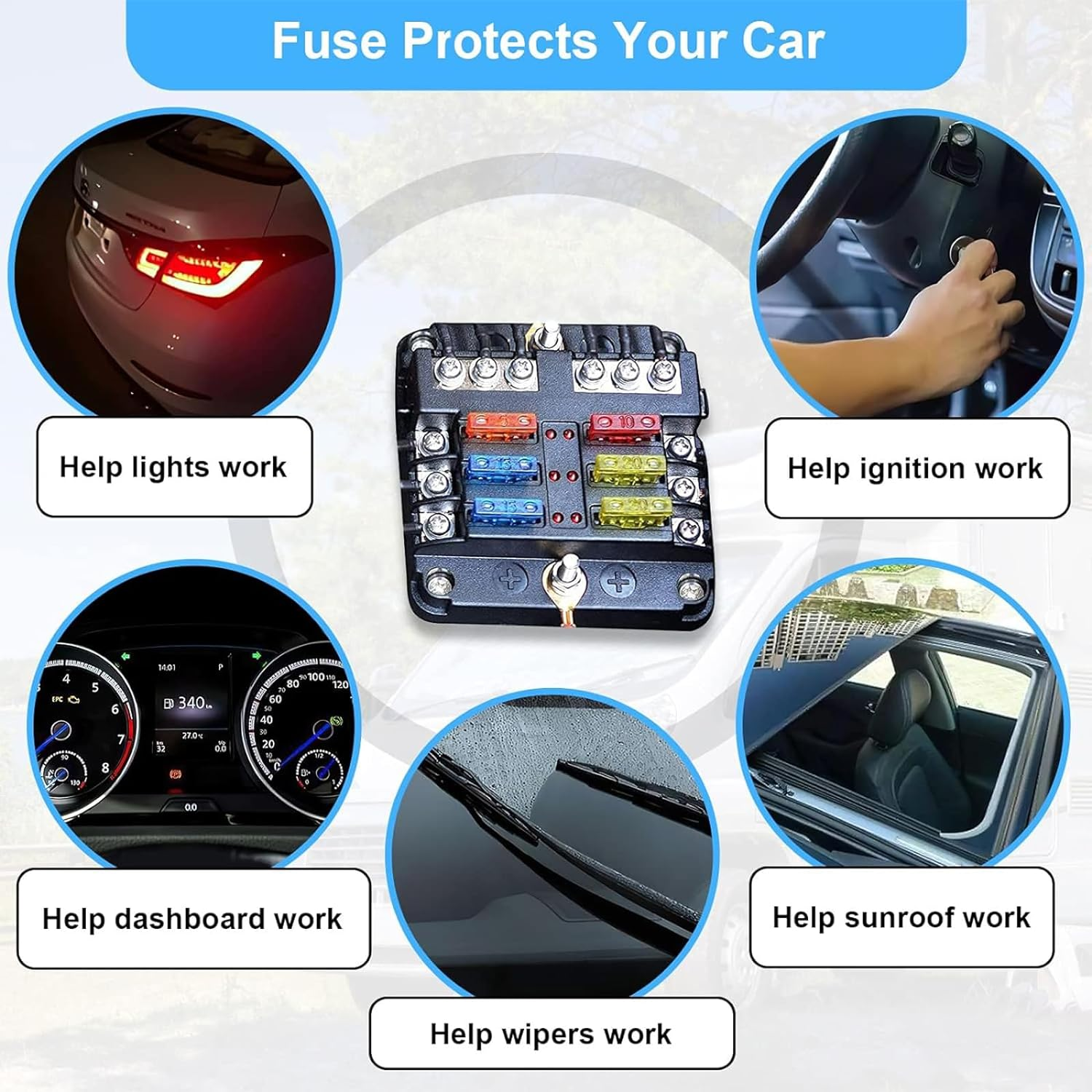 Car Fuse Assortment Kit, 264 Small Blade Fuses Automotive + 220 Medium Auto Fuses + 1 Fuse Puller for Car/Suv/Rv/Boat/Truck(2Amp 3A 5A 7.5A 10A 15A 20A 25A 30A 35A 40A) 485Pcs image number 2