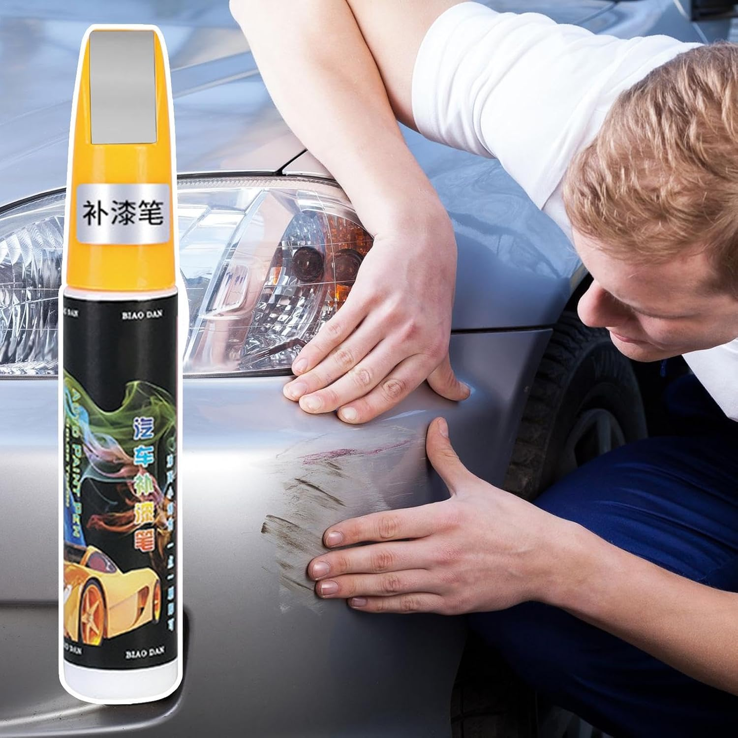 Car Paint Repair Pen | Auto Remover Paint Pen | Fill Paint Pen Car, Convenient Auto Touch-Up Paint for Erase Car Scratches - Blue image number 6