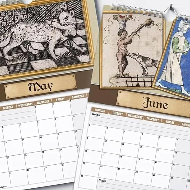 Medieval Dick Pics 2026 Calendar, Funny Rude Medieval Dick Wall Calendar 2026, Prank Pic 12 Months Calendars Gag Gifts for History Enthusiasts Adults Prankster image number 6