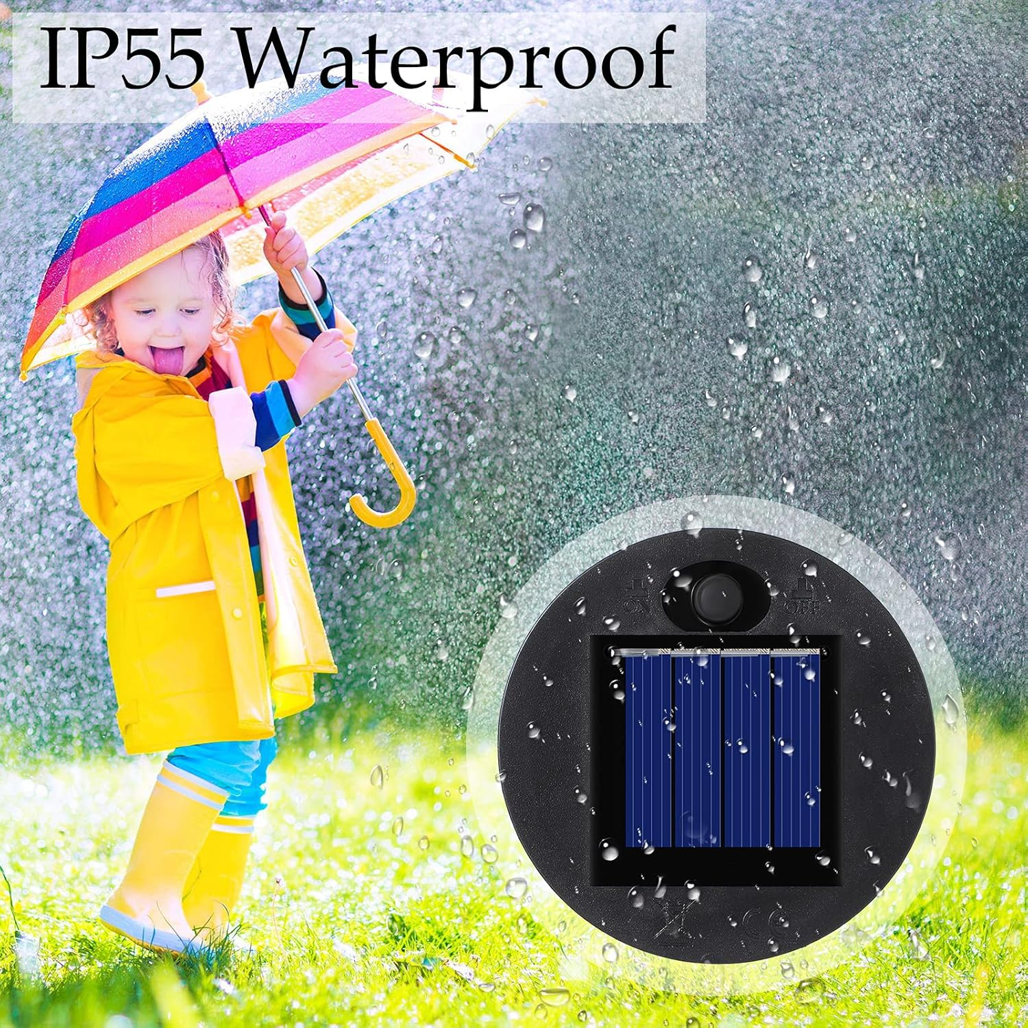 4 Pieces Replacement Solar Light Tops Outdoor Hanging Lantern Solar Light Parts round Waterproof Decorative for Outdoor Hanging Lanterns, Warm(2.76 Inch in Diameter) image number 3
