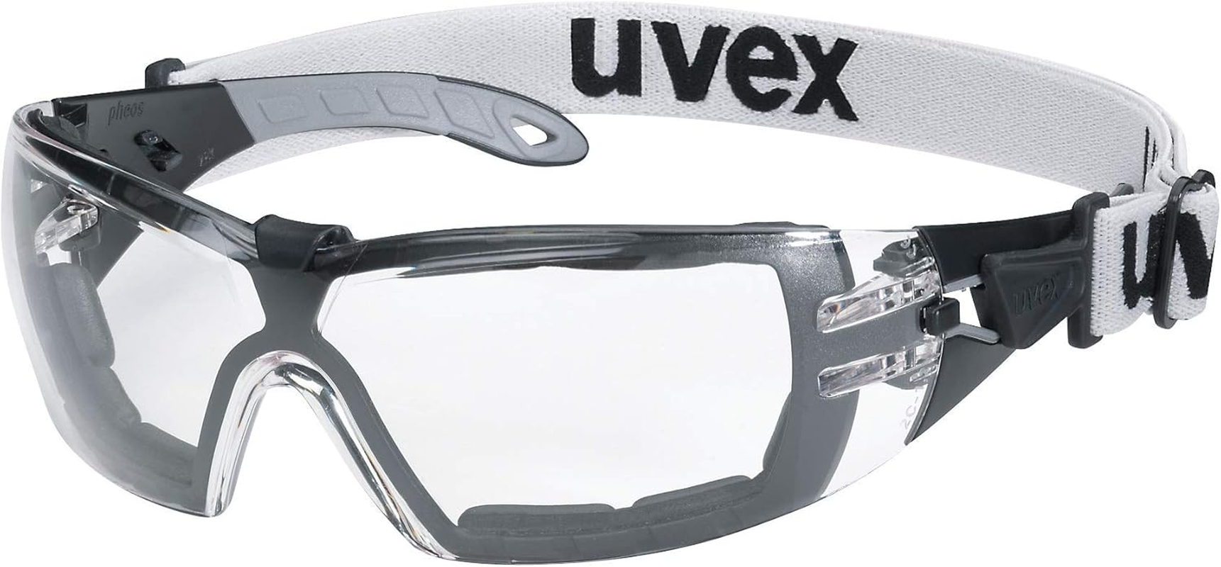 Uvex Pheos Guard Supravision Extreme Safety Glasses Transparent/Black/Grey Pack of 10 image number 5