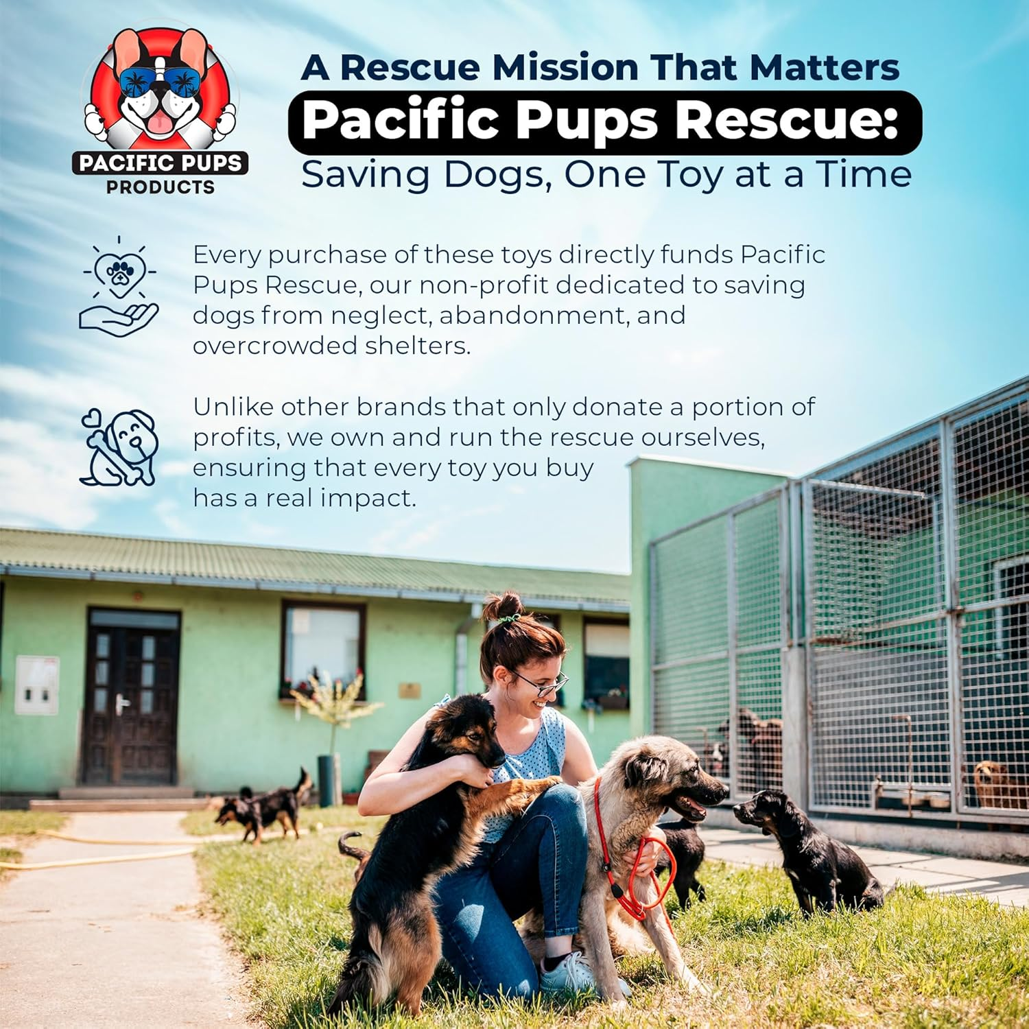 Pacific Pups 18 Piece Dog Toy Set - Plush, Rope & Chew Toys Support Non-Profit Dog Rescue image number 6
