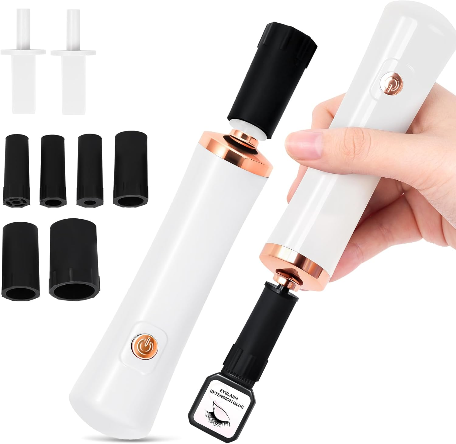 BUCICE Glue Shaker for Eyelash Extensions, Electric Nail Lacquer Shaker, Electric Shaker Time Saving Handsfree Tool Glue Nails Polish