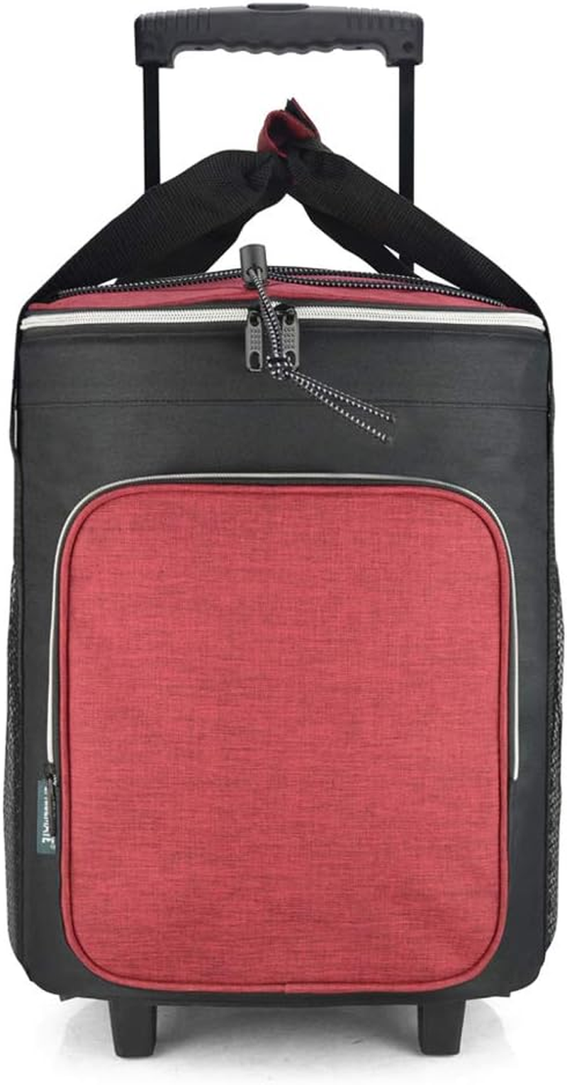 36L Foldable Rolling Picnic Cooler Bags Wheeled Outdoor Cooler Bags on Wheels image number 6