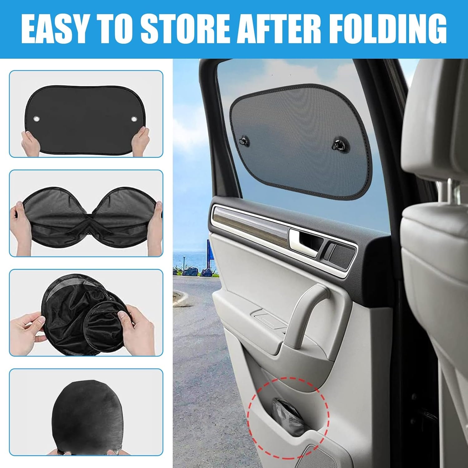 MAEZOE Suction Cup Car Sunshade Visor &ndash; Strong Hold, UV & Glare Protection, Adjustable Angle &ndash; Great for Daily Driving, Road Trips, Family Cars & Commuters image number 2