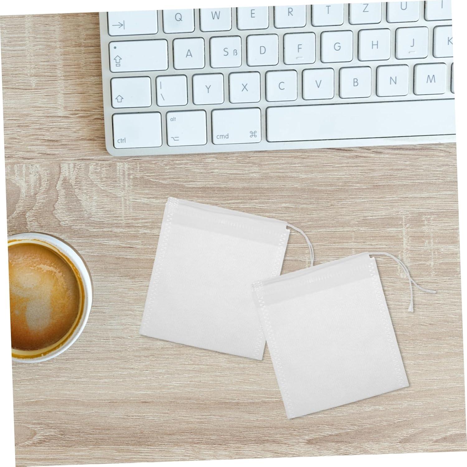 100Pcs Tea Bath Bag Loose Leaf Infuser Reusable Drawstring Sachet for Spa Bath Soak DIY Tea Filter Pouches image number 1