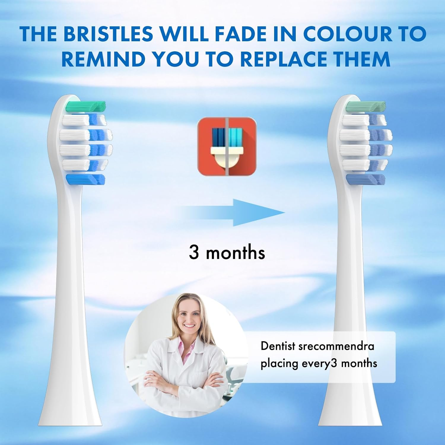 Replacement Toothbrush Heads Compatible with Philips Sonicare：10 Pack Soft Replacement Electric Brush Head Compatible with Phillips Sonicare Snap-On System image number 5