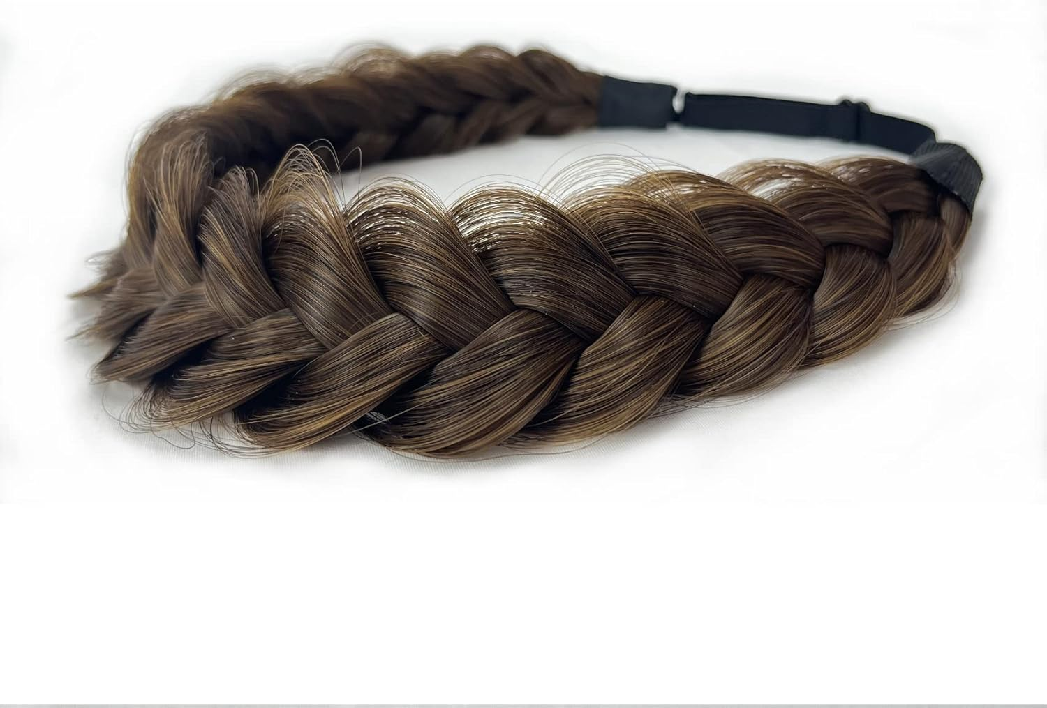 STHEJFB Braided Headband, 2 Strands Messy Classic Chunky Braided Elastic Elastic High Quality Synthetic Braided Headband Women Girls Bohemian Style 65G image number 4