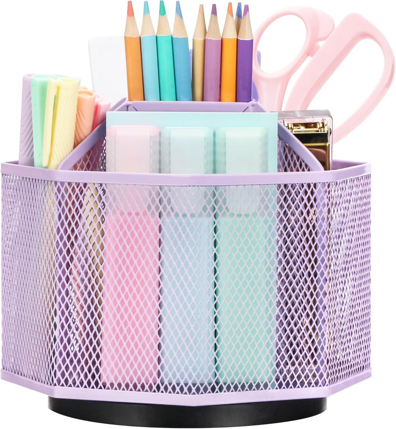 EXERZ Desk Organiser/Desk Tidy Caddy/Pen Holder/Multifunctional Organiser (Light Pink)