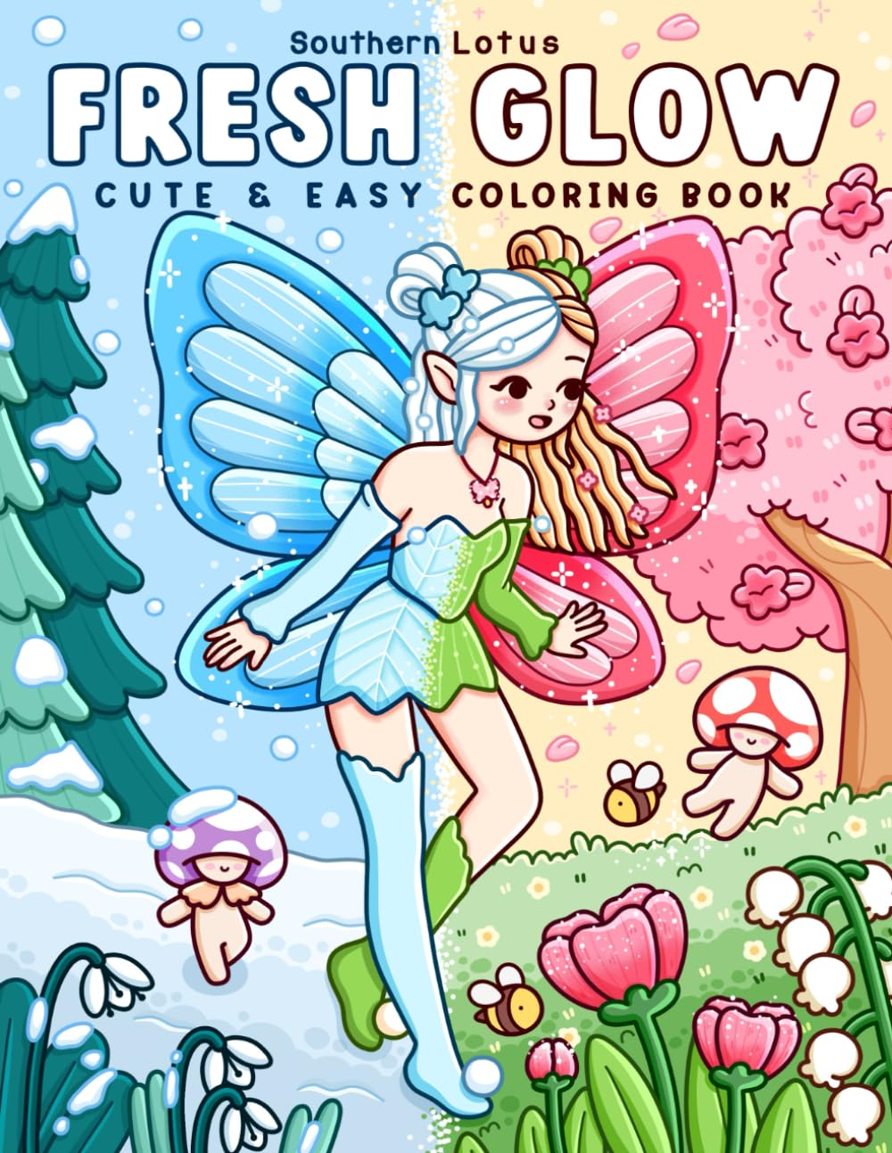 Fresh Glow: Coloring Book for Adults and Teens with Cute and Easy Designs of Charming Fairies and Lovely Sprites Enjoying Spring Moments, Cozy Drawings for Relaxation image number 2