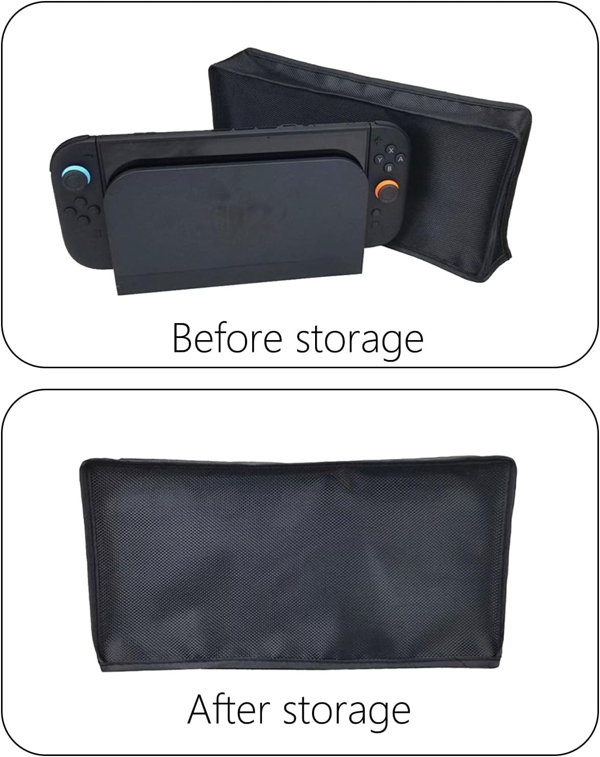 RIBHNXHI Dust Guard Cover Sleeve for Nintendo Switch 2 Console and Charging Dock - Black Protective Cover for Gaming Console and Dock Station, Dust Protection Case image number 3