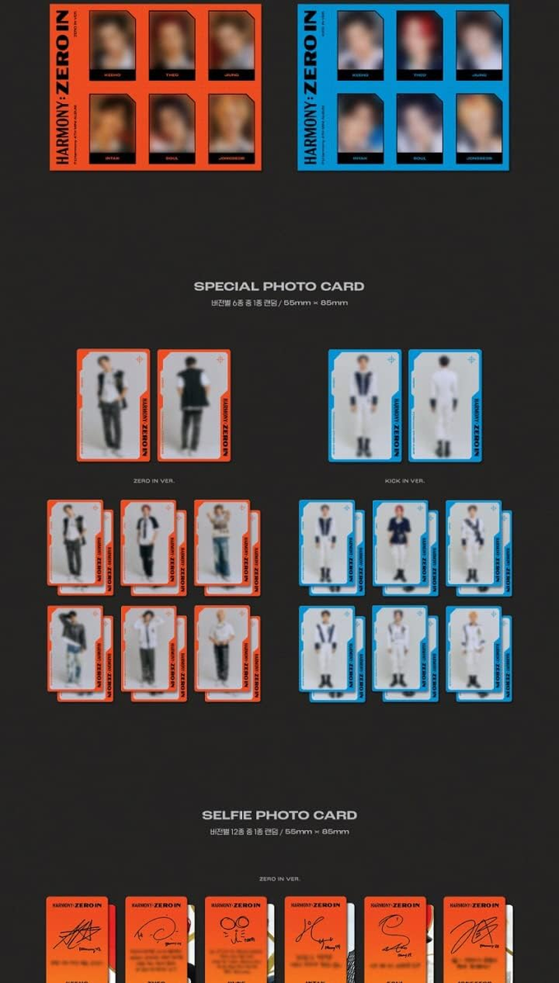 P1HARMONY HARMONY : ZERO in 4Th Mini Album ZERO in Version Cd+96P Booklet+1P Standing Photocard+1Ea LOGO Sticker+1Ea Photo Stamp+1P Special Photocard+1P Selfie Photocard+Tracking Sealed image number 5