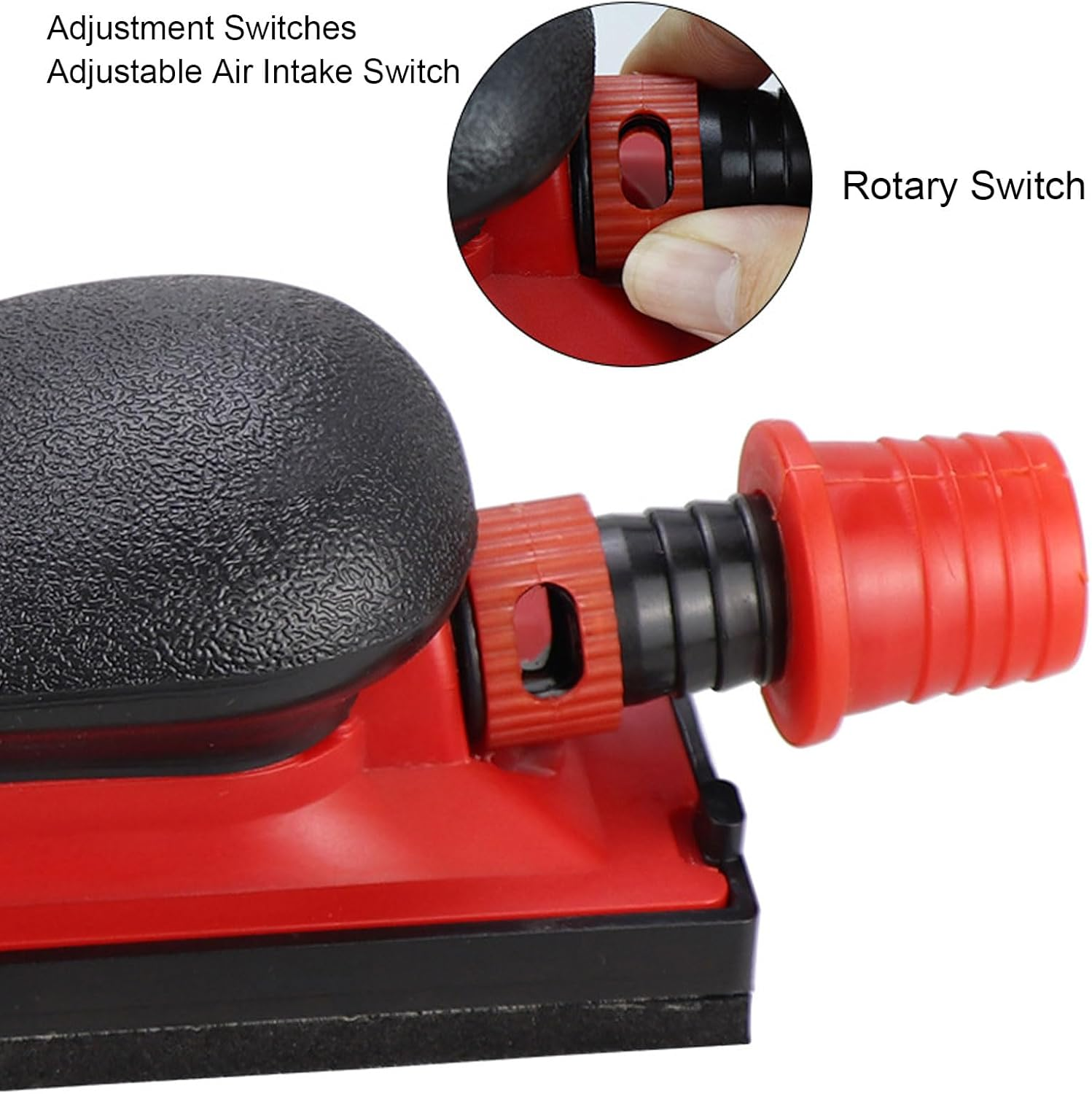 Adjustable Dust Sanding Block Hand Sander, Multifunctional Grip Push Plate 7.56 X 2.2In, Hand Sanding File Block for Automotive Polishing, Woodworking, Home Cleaning image number 3