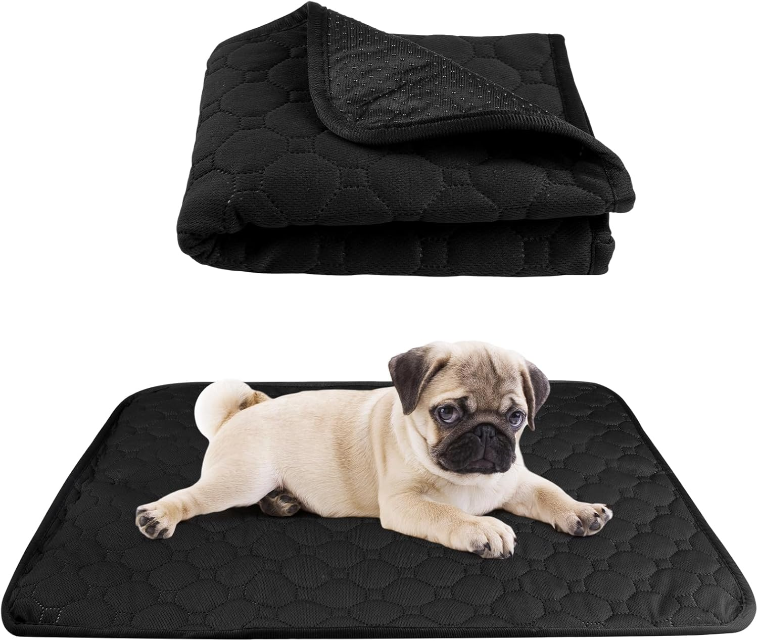 Reusable Dog Training Pads, Washable Pet Urine Mat, Pad for Dogs, Washable, Washable Pee Pads, Super Absorbent, Waterproof, Non-Slip, for Car, Sofa and Floor (60 X 45 Cm, Black) image number 1