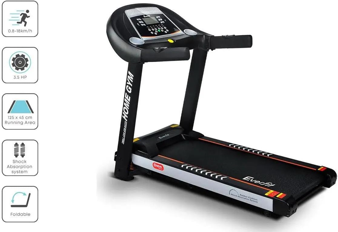 Everfit Treadmill Electric Treadmills with 450Mm Running Belt, Hydraulic Unfolded Walking Pad Foldable Machine Exercise & Fitness Equipment, with up to 18Km/H Speed and 15-Level Incline for Home Gym image number 0