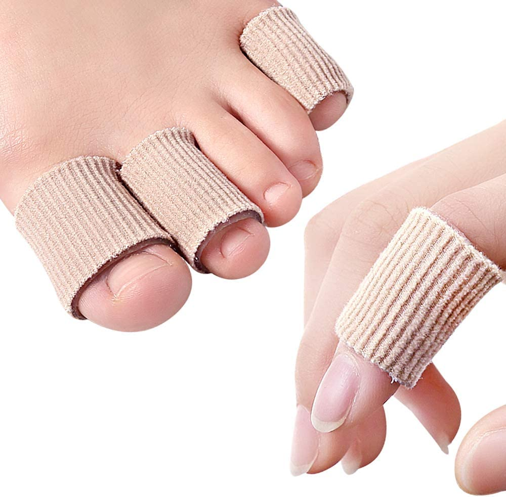 5 Pcs Toe Tubes, Toe Cushion Tube Soft Gel Corn Pads Protectors Relieve for Corns, Blisters, Calluses, Toes and Fingers Separators Protectors for Men and Women Toe Health image number 1