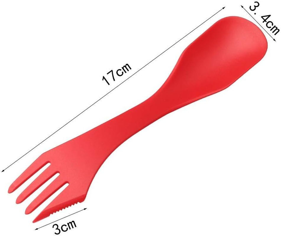 WISTOM 6 Pack Lightweight & Strong All in One S Plastic Spork