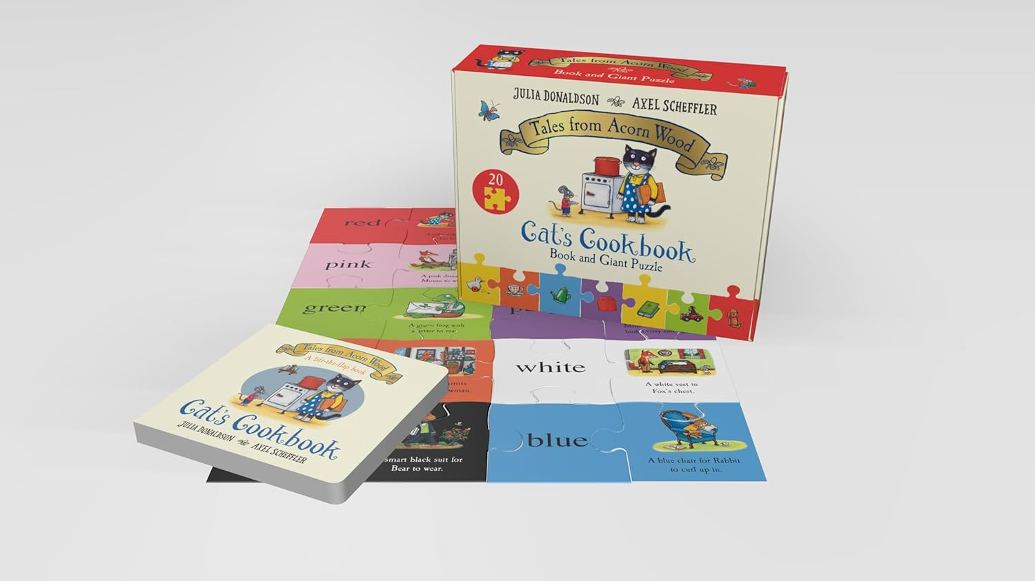 Cat'S Cookbook Book and Giant Puzzle Gift Set