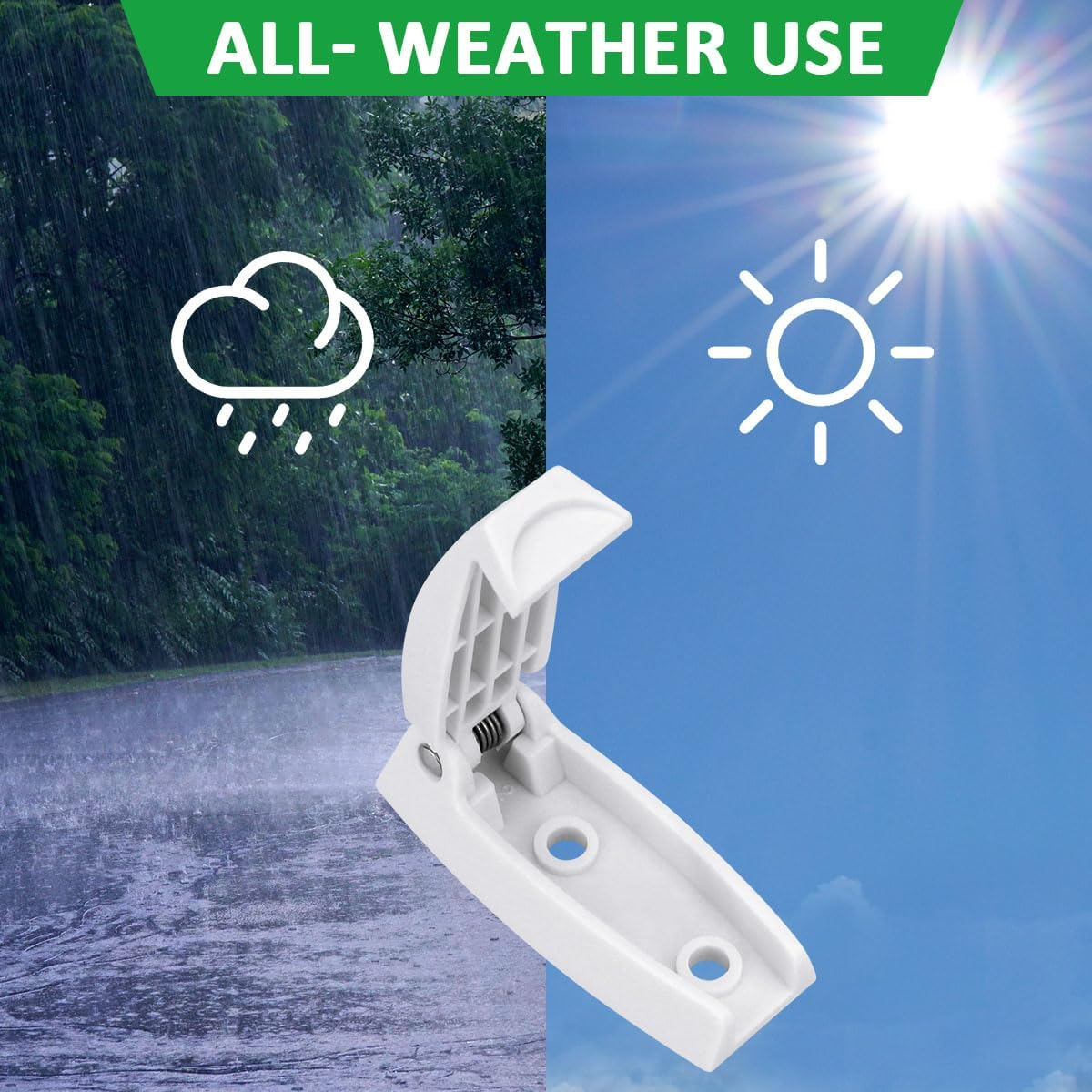 2Pcs RV Door Holder Clips Camper Door Latch Baggage Door Catches Compartment Latch Holders Fit for Various RV, Travel Trailer, Camper Vans, Motor Home to Keep Door Open image number 5