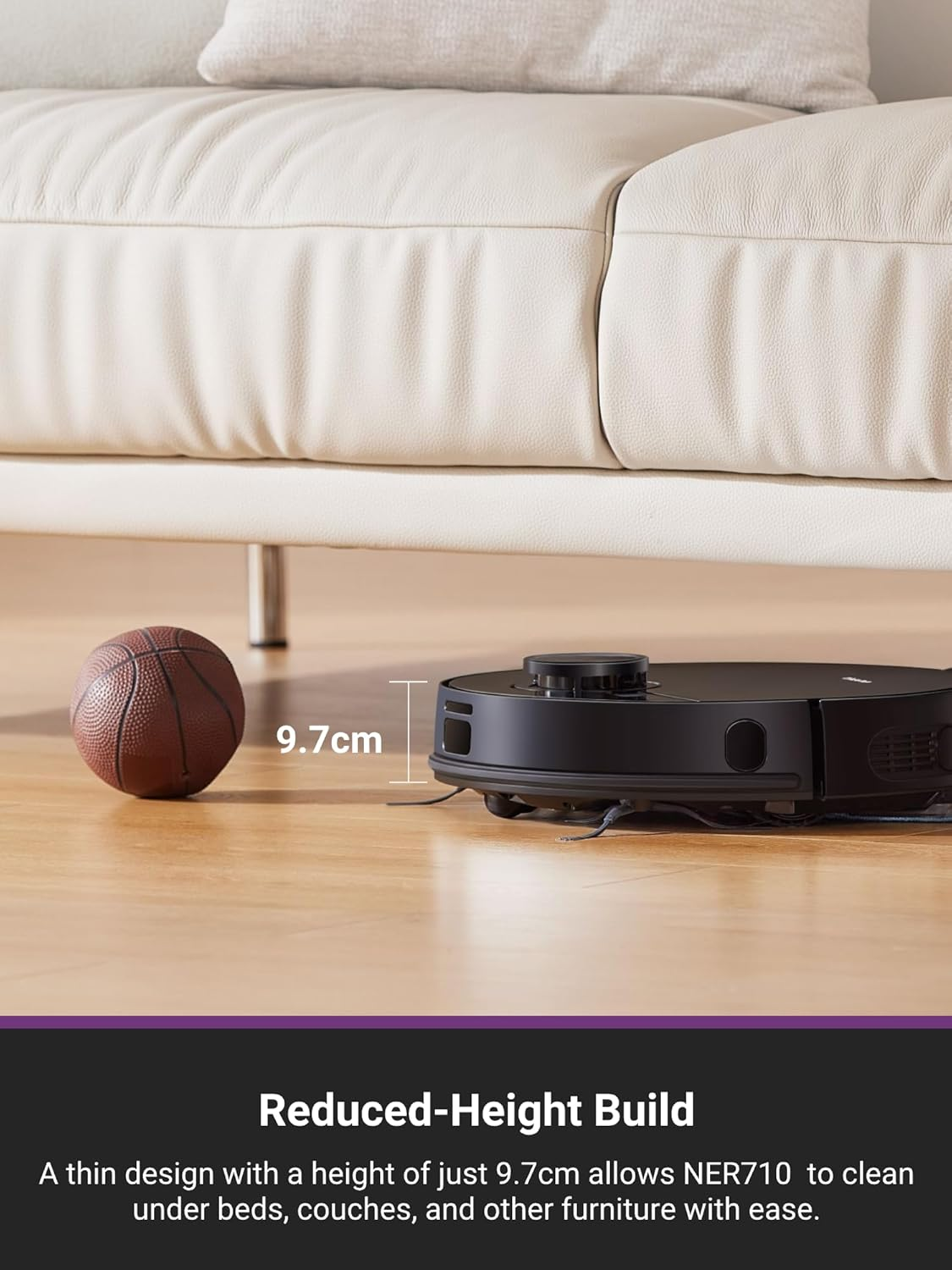 EUREKA NER710 Robot Vacuum Cleaner and Mop with 8000Pa Suction, 5Th-Gen LDS, Multi-Floor Mapping, 180 Min Runtime, 3 in 1 Robotic Vacuum Cleaner for Pet Hair, Carpet, Hard Floors, Work with App/Alexa image number 5