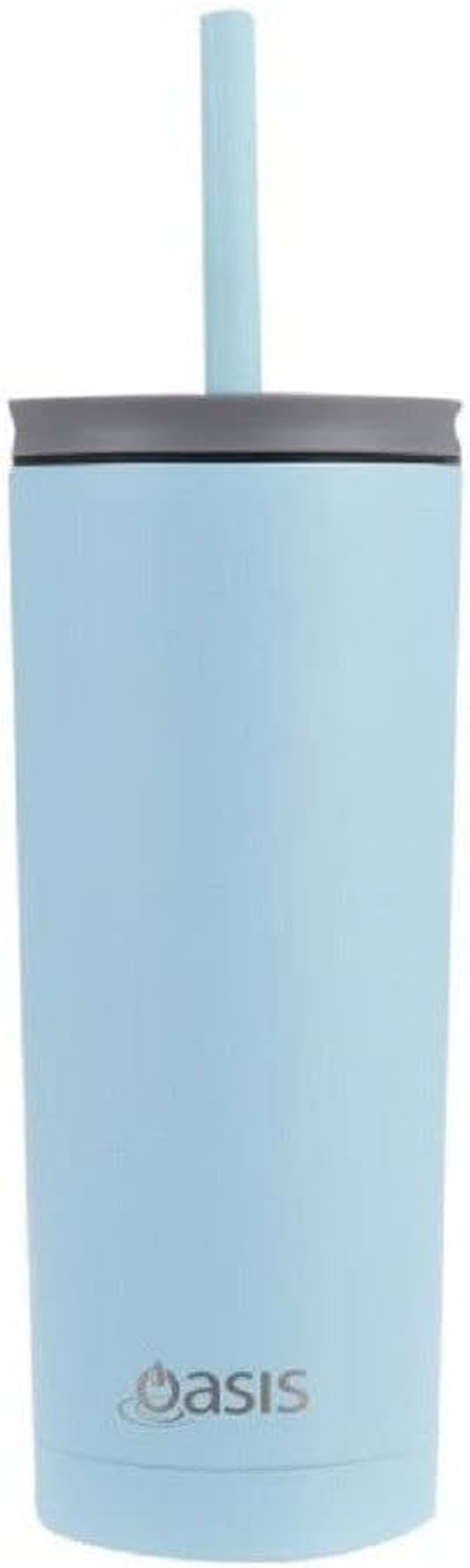 Oasis 'Super Sipper' Stainless Steel Double Wall Insulated Tumbler W/Silicone Head Straw 600Ml - Turquoise