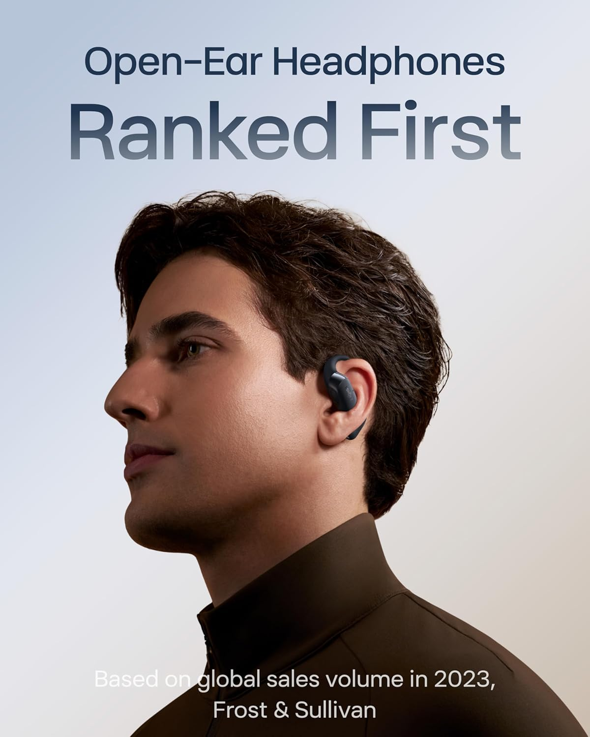 Shokz New Openfit 2+ Open-Ear Headphones, Dolby Audio Enabled, Comfortable Earbuds with Soft Ear Hooks, 48H Playtime, IP55 Water-Resistant, USB-C Fast Charging, Wireless Charging, Carrying Bag, Black - Grey image number 3