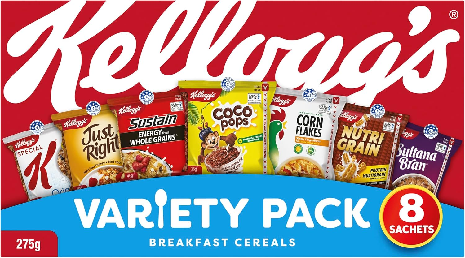 Kellogg'S Variety Pack Assorted Breakfast Cereals 8 Pack image number 4