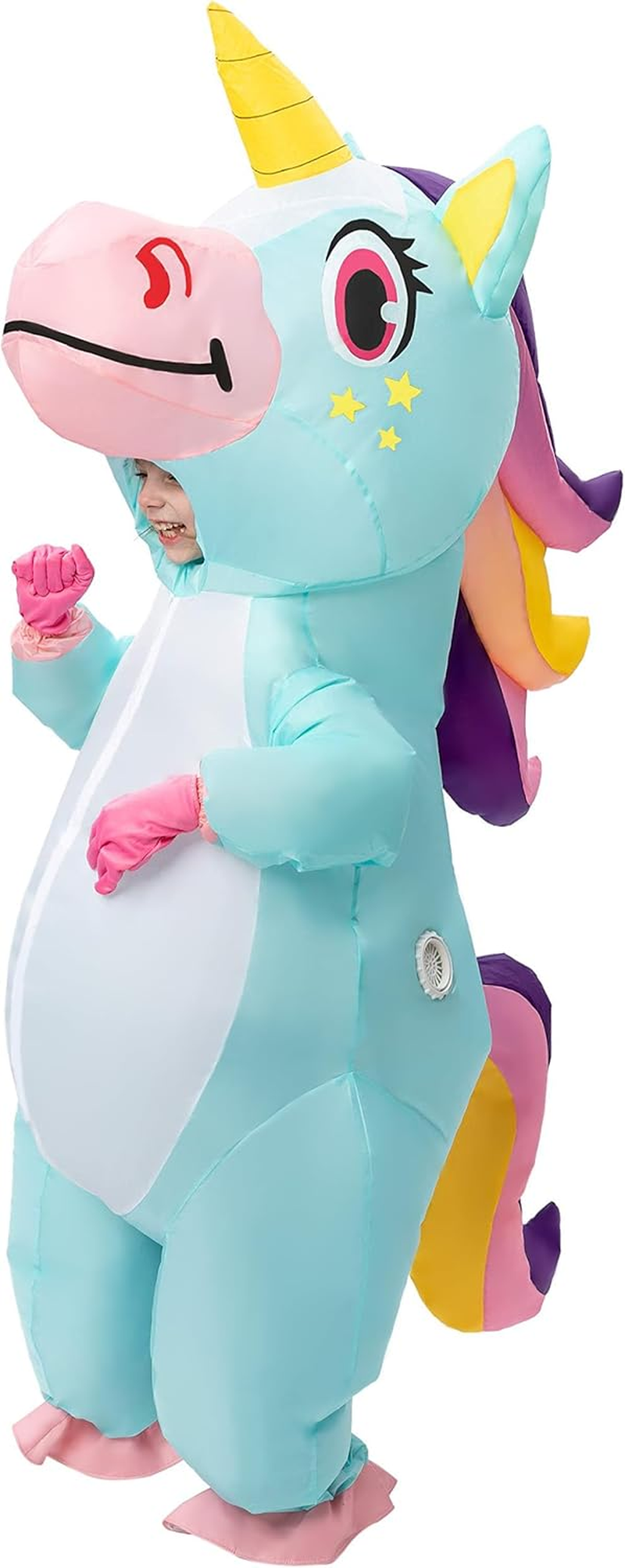 Spooktacular Creations Halloween Kids Inflatable Costume, Full Body Unicorn Blow up Costume, Unicorn Costumes for Parties image number 5